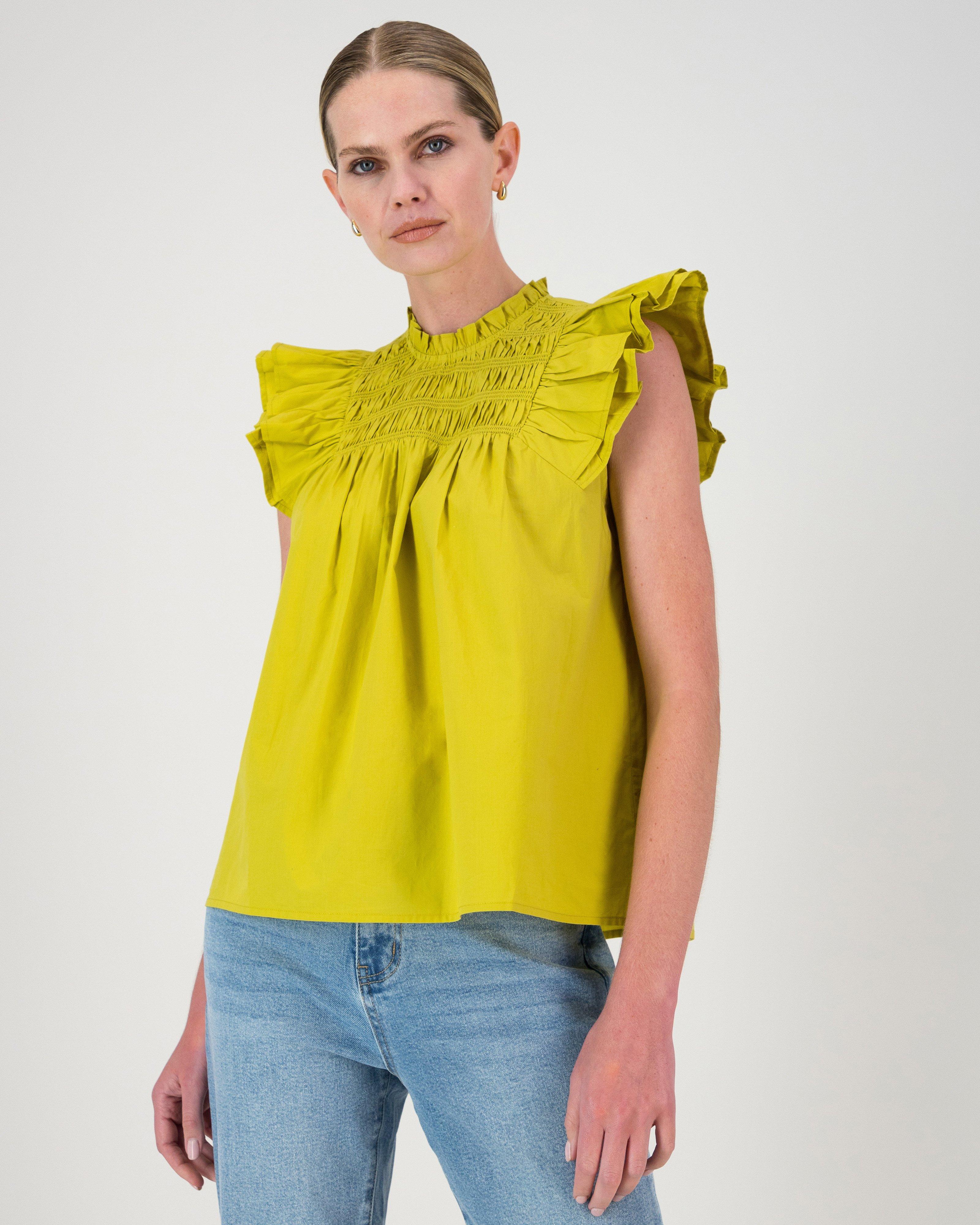 Joney Poplin Popover -  Yellow
