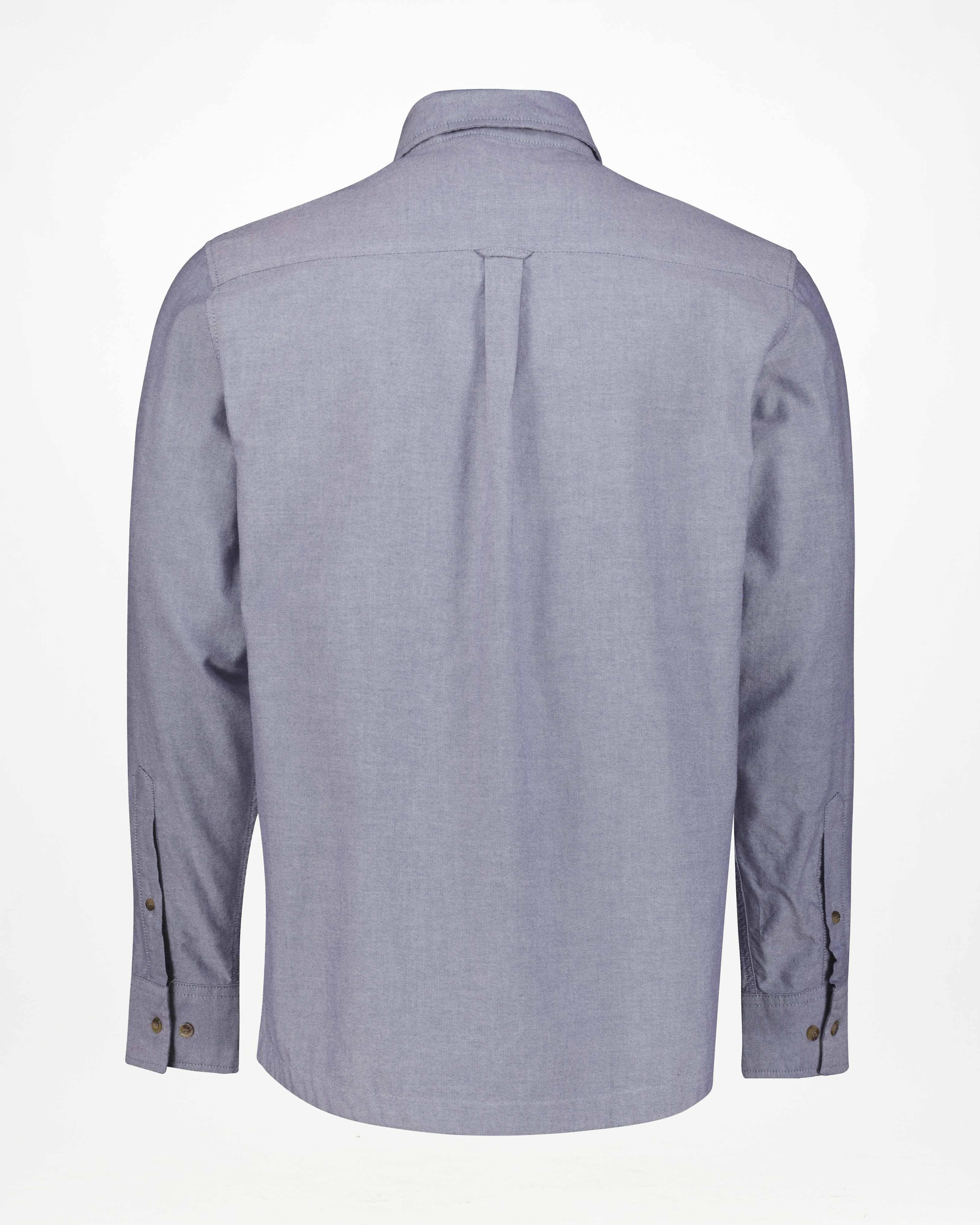 K-Way Elements Men’s Long Sleeve Oxford Shirt -  Mid Blue