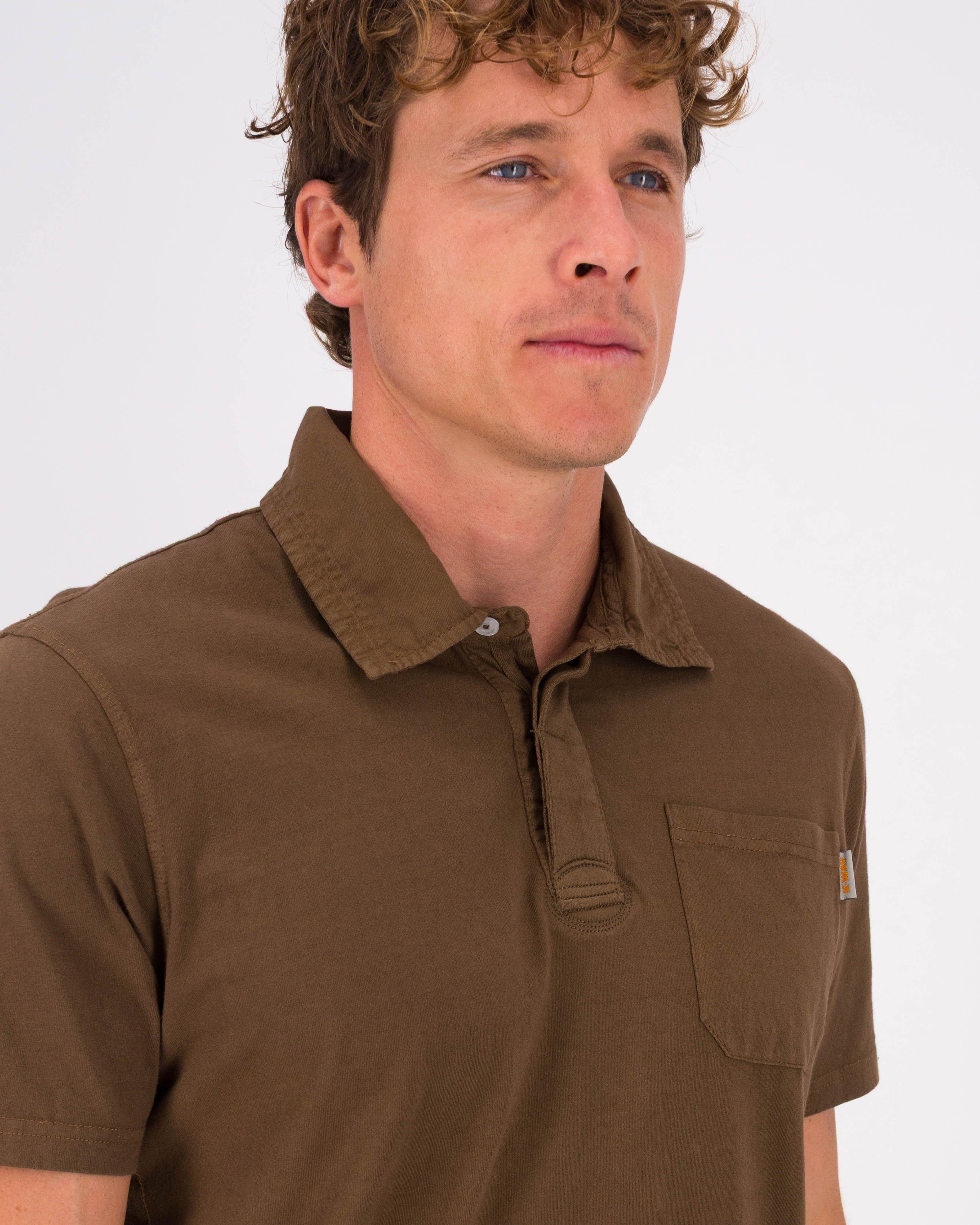 K-Way Elements Men’s Rick Pigment Dye Golfer -  Brown