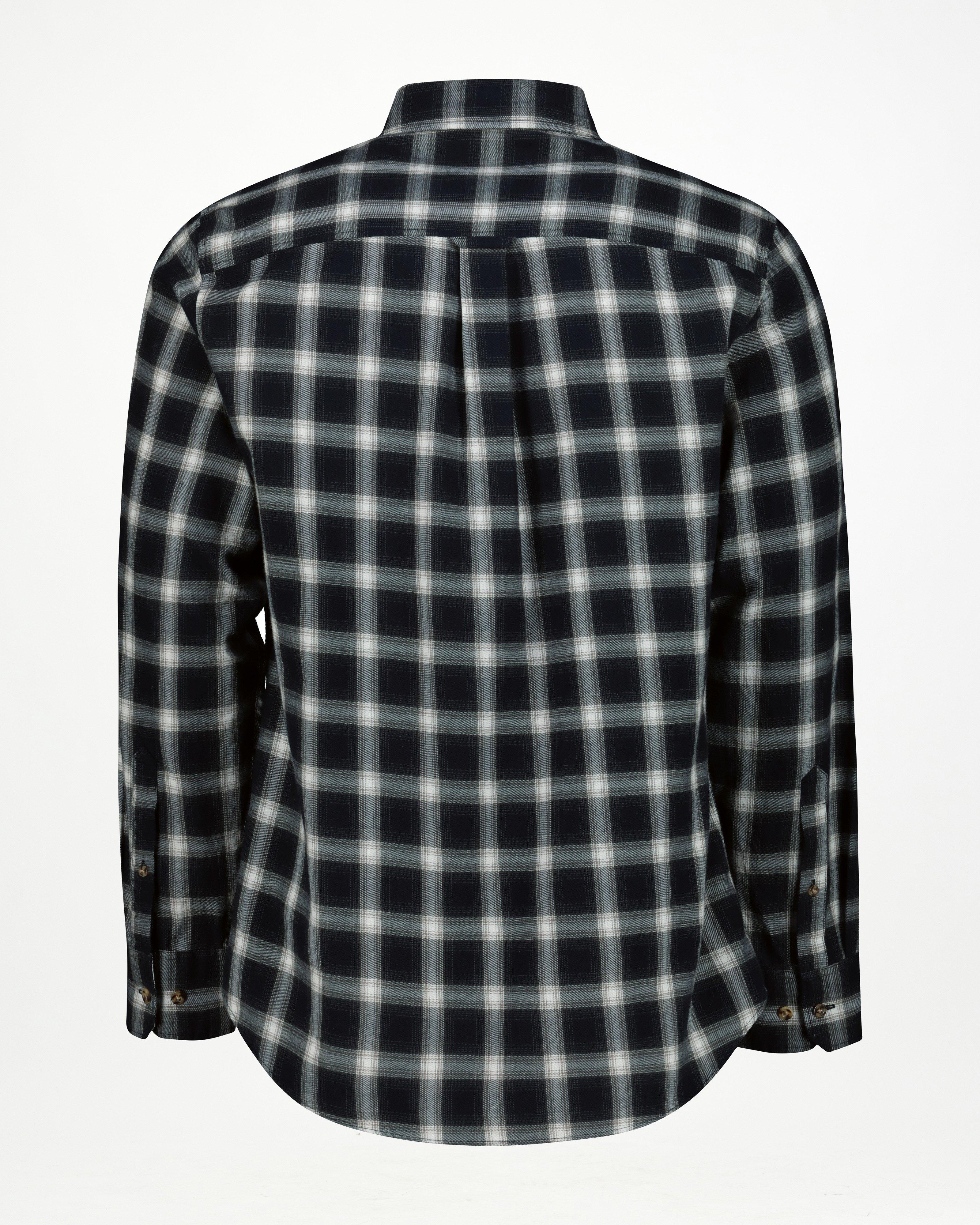 K-Way Elements Men’s Long-Sleeved Flannel Shirt -  Navy