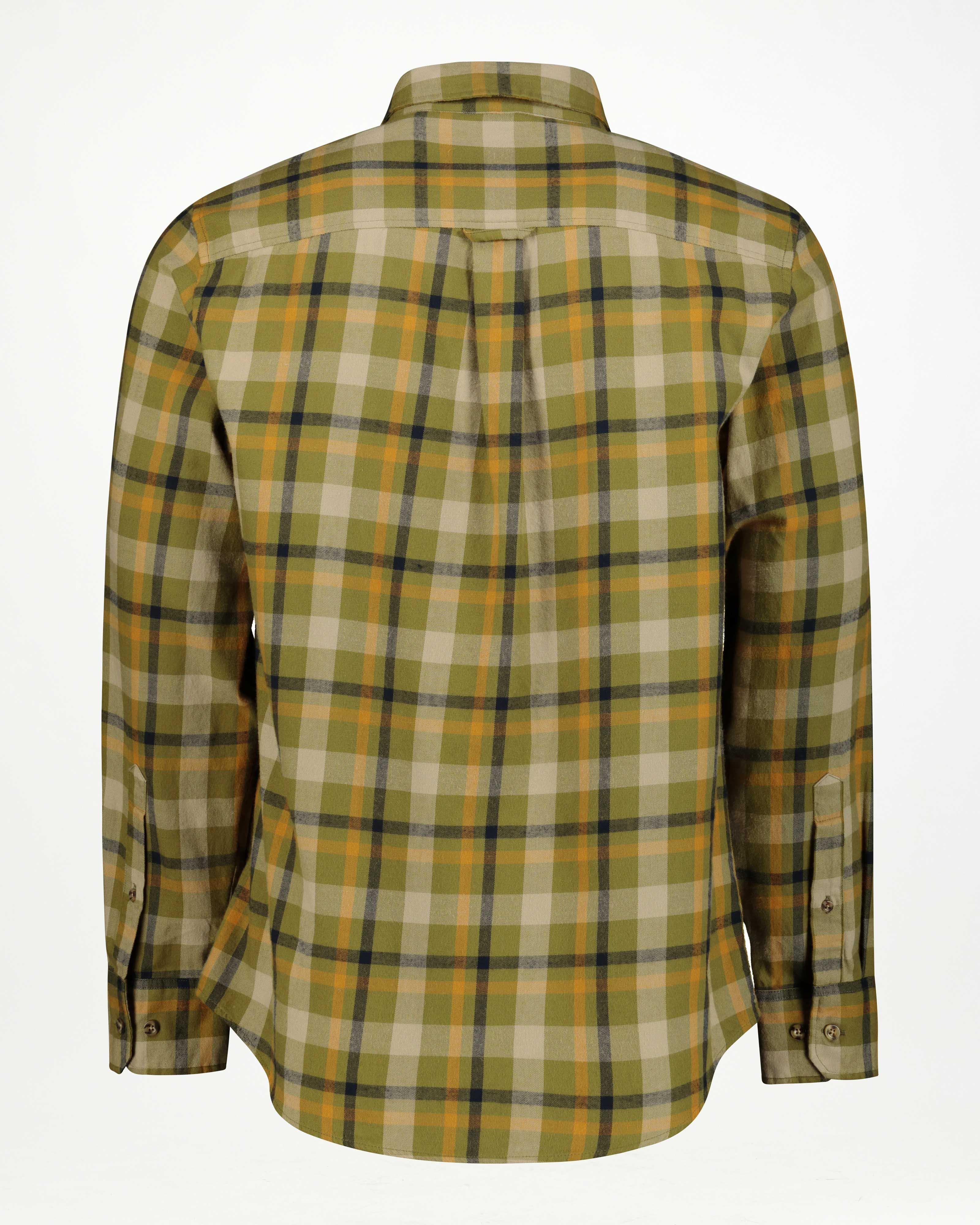 K-Way Elements Men’s Long-Sleeved Flannel Shirt -  Olive