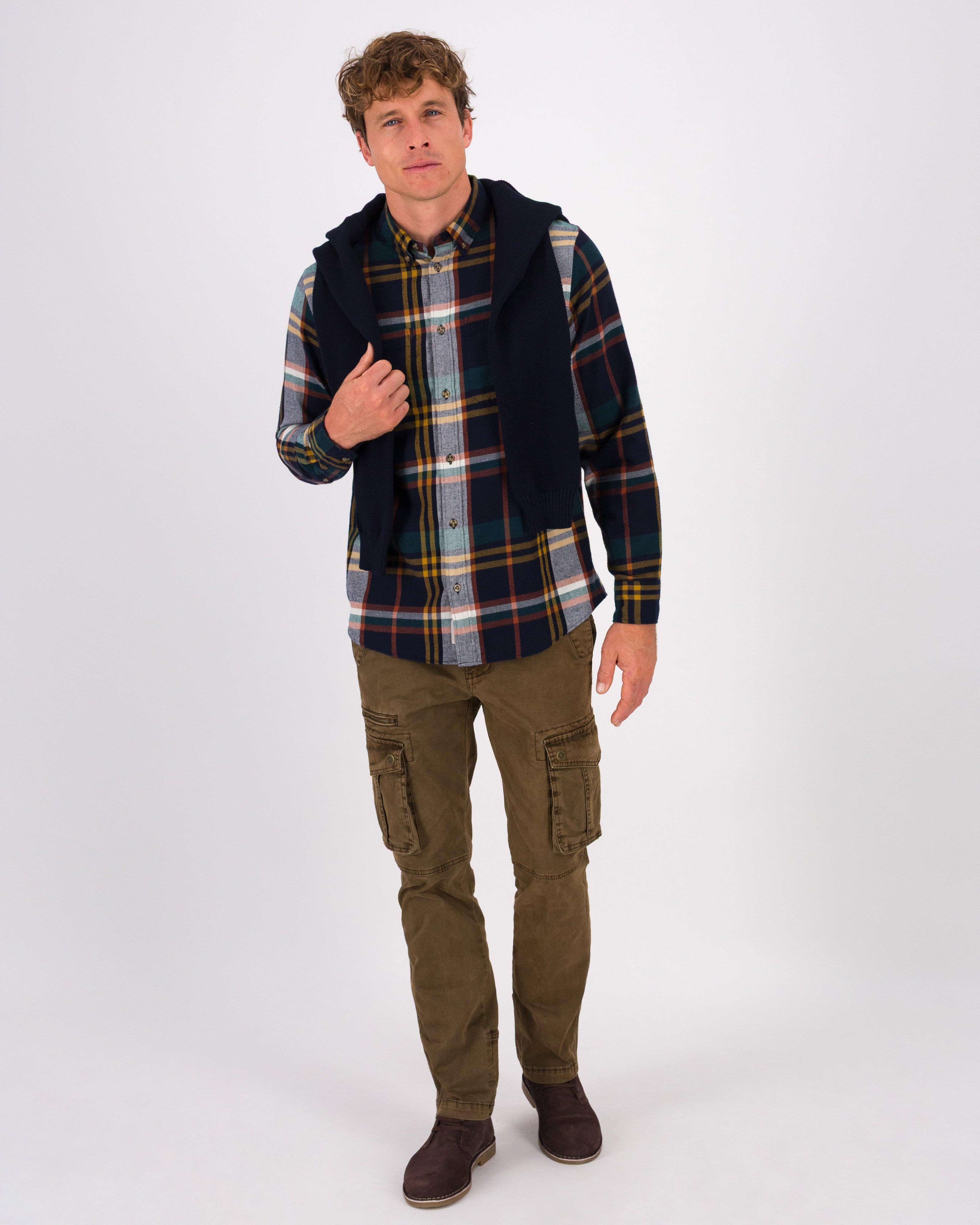 K-Way Elements Men’s Long-Sleeved Flannel Shirt -  Assorted