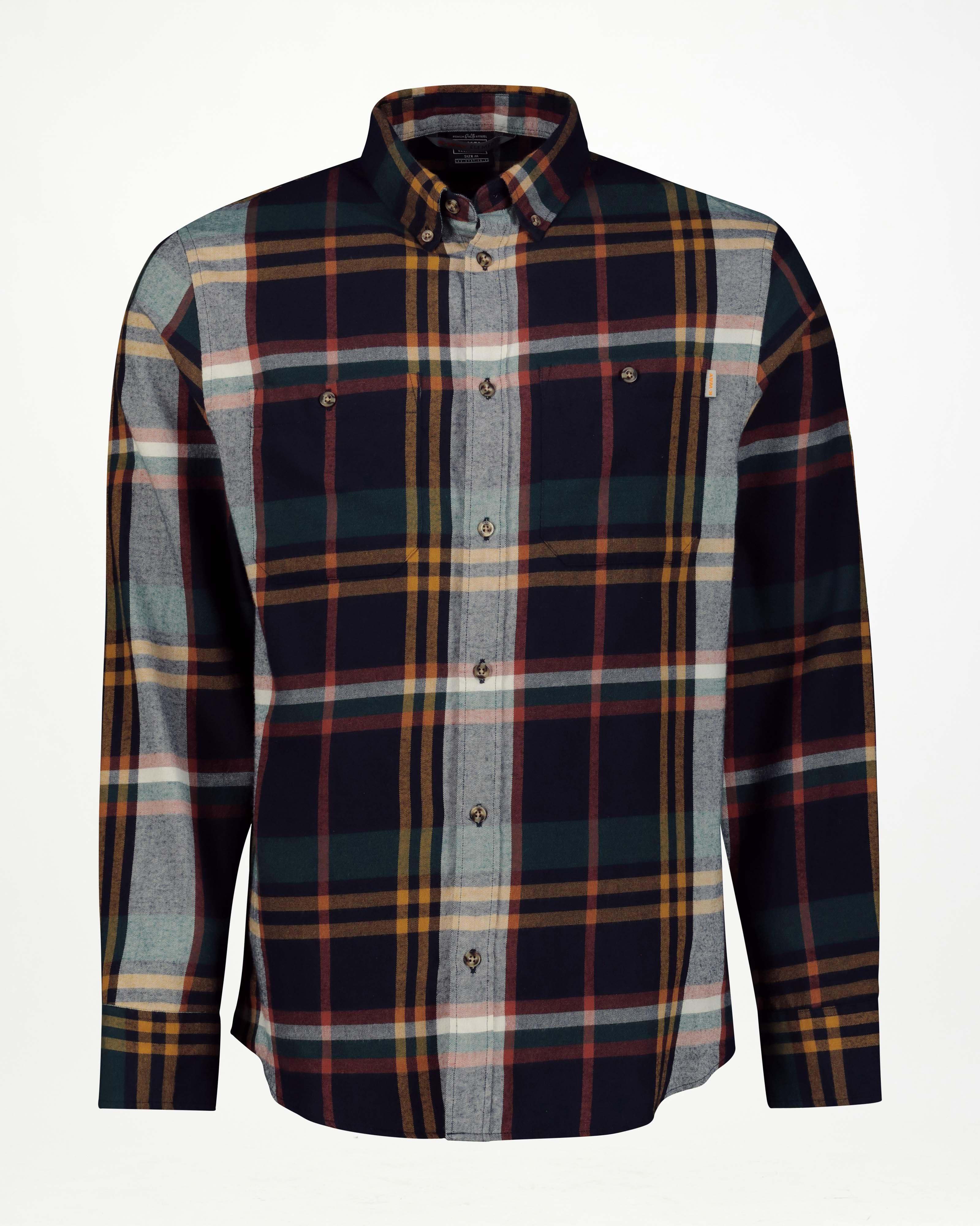 K-Way Elements Men’s Long-Sleeved Flannel Shirt -  Assorted