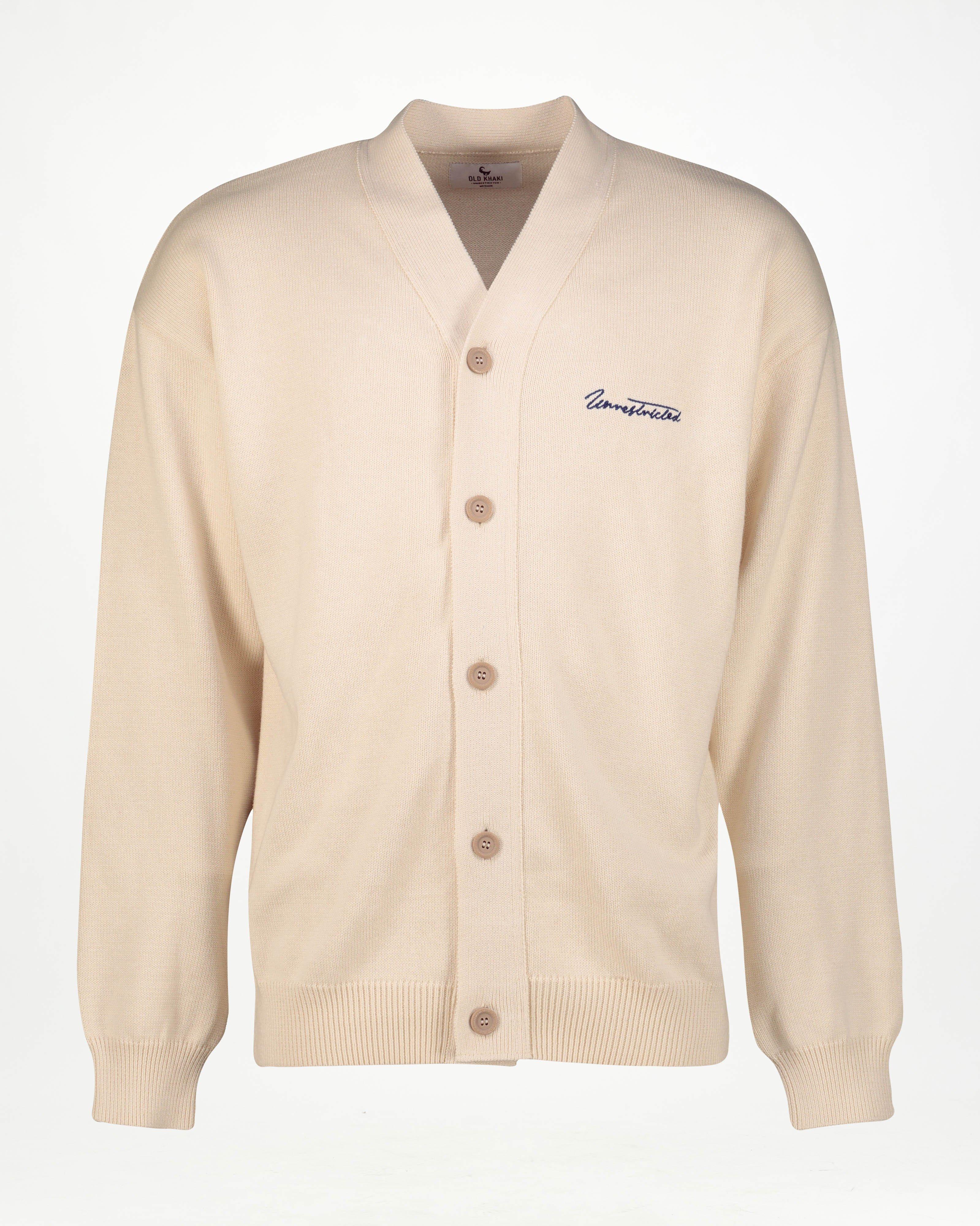 Men’s Amir Retro Cardigan  -  Milk