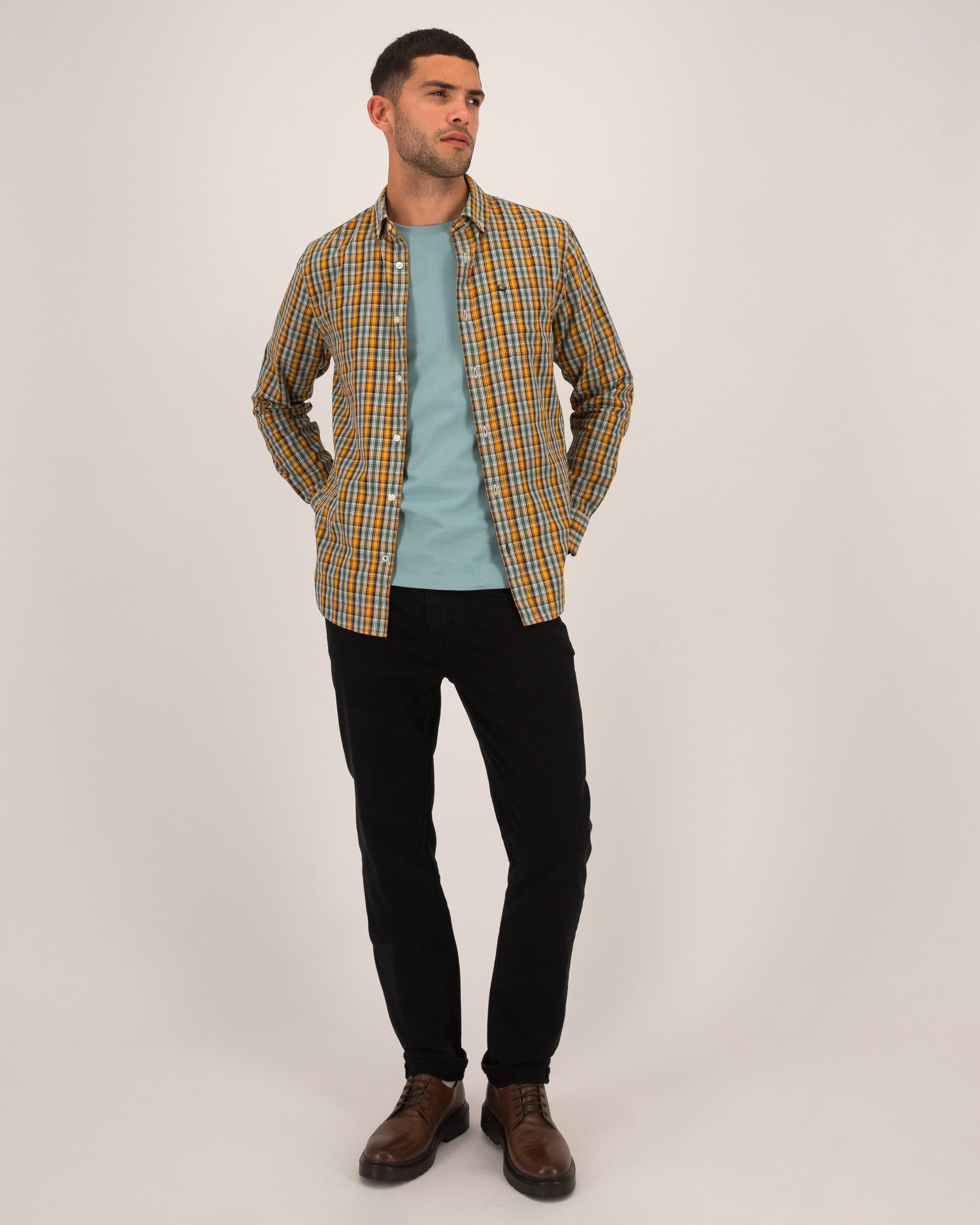 Men's Herman Regular Fit Check Shirt | Old Khaki