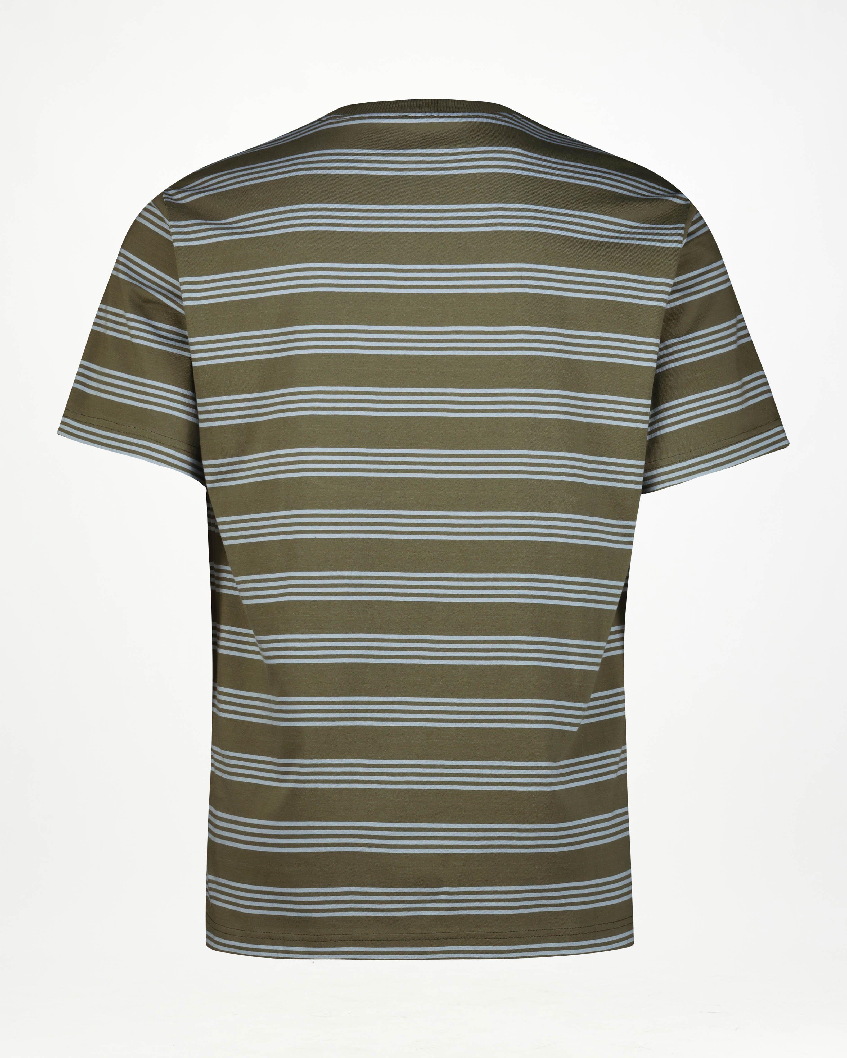K-Way Elements Men’s Stripe Pocket T-Shirt -  Green