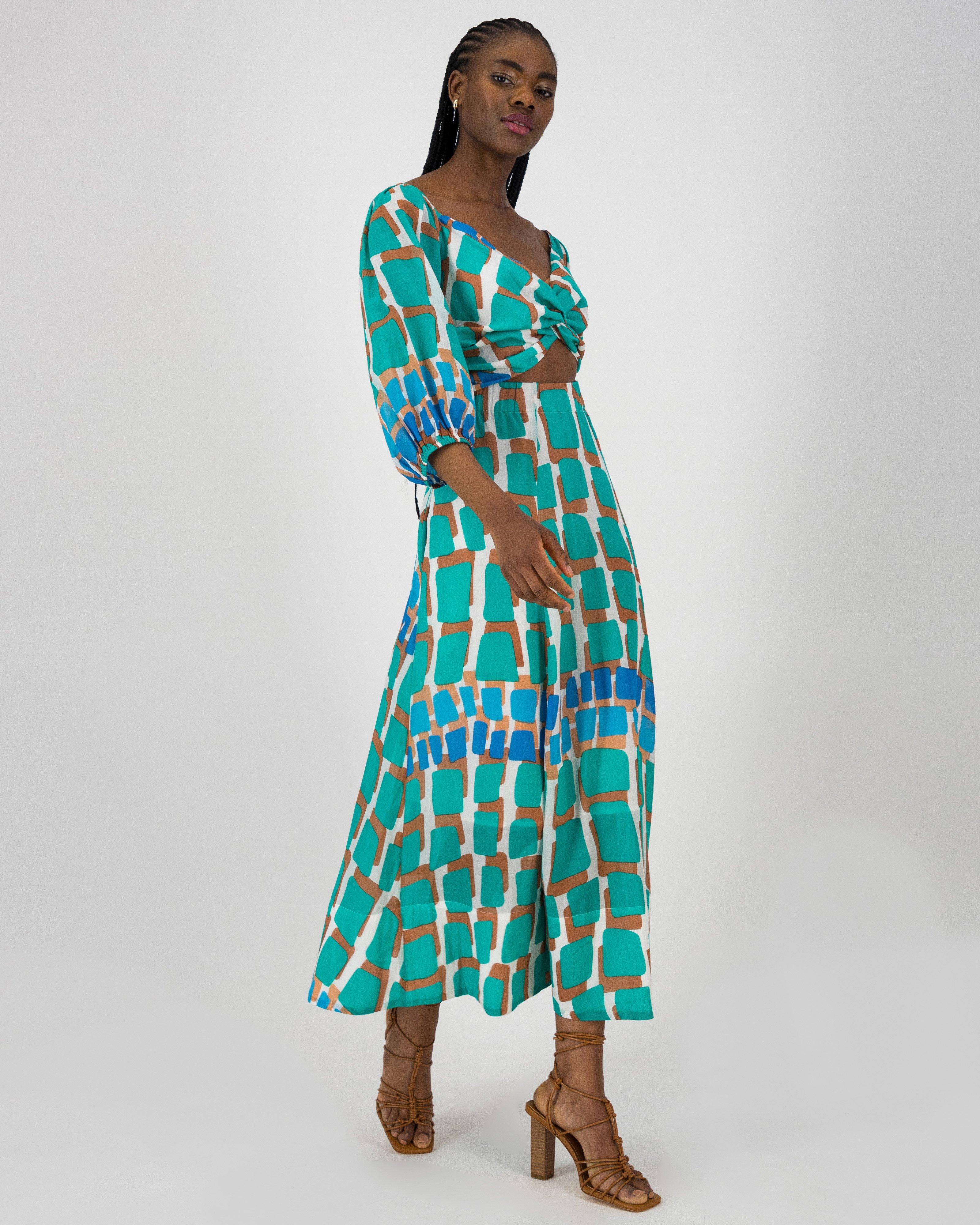 Elle Printed Cut-Out Dress -  Assorted