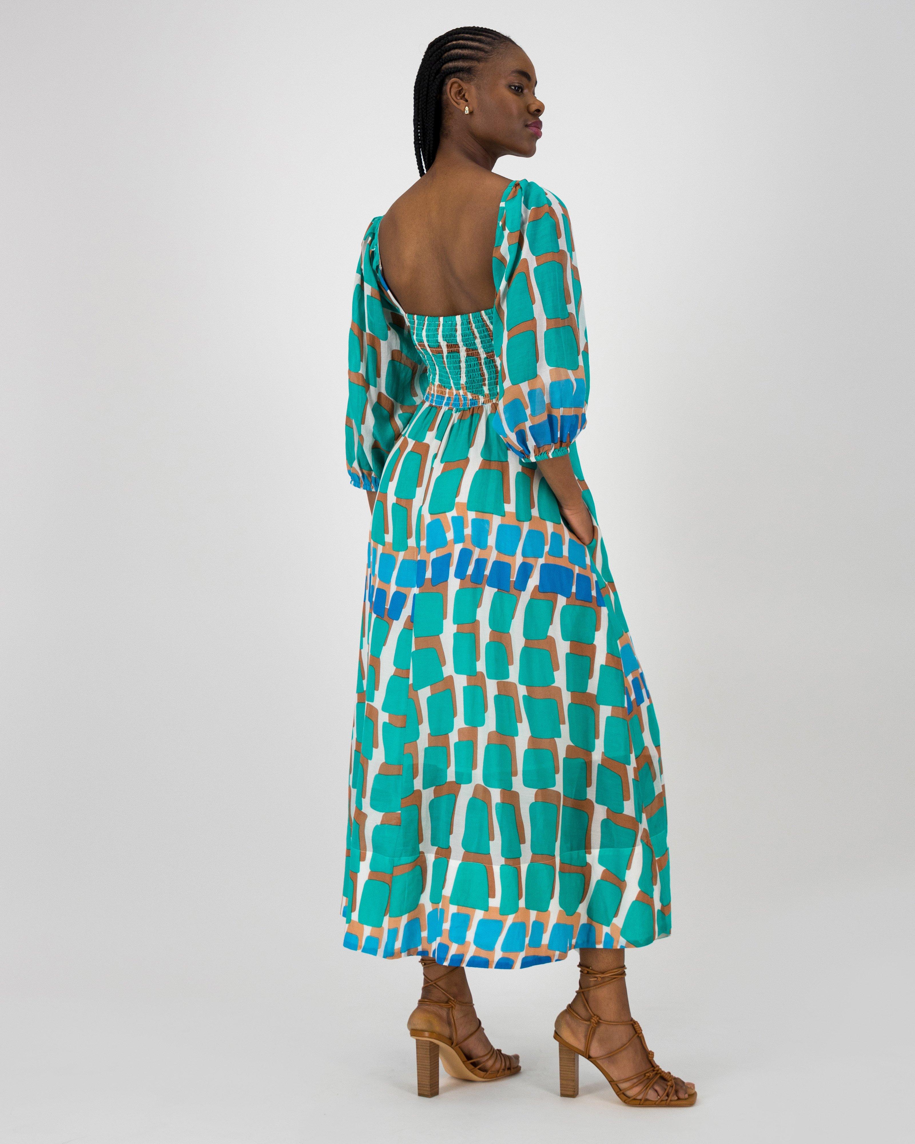 Elle Printed Cut-Out Dress -  Assorted
