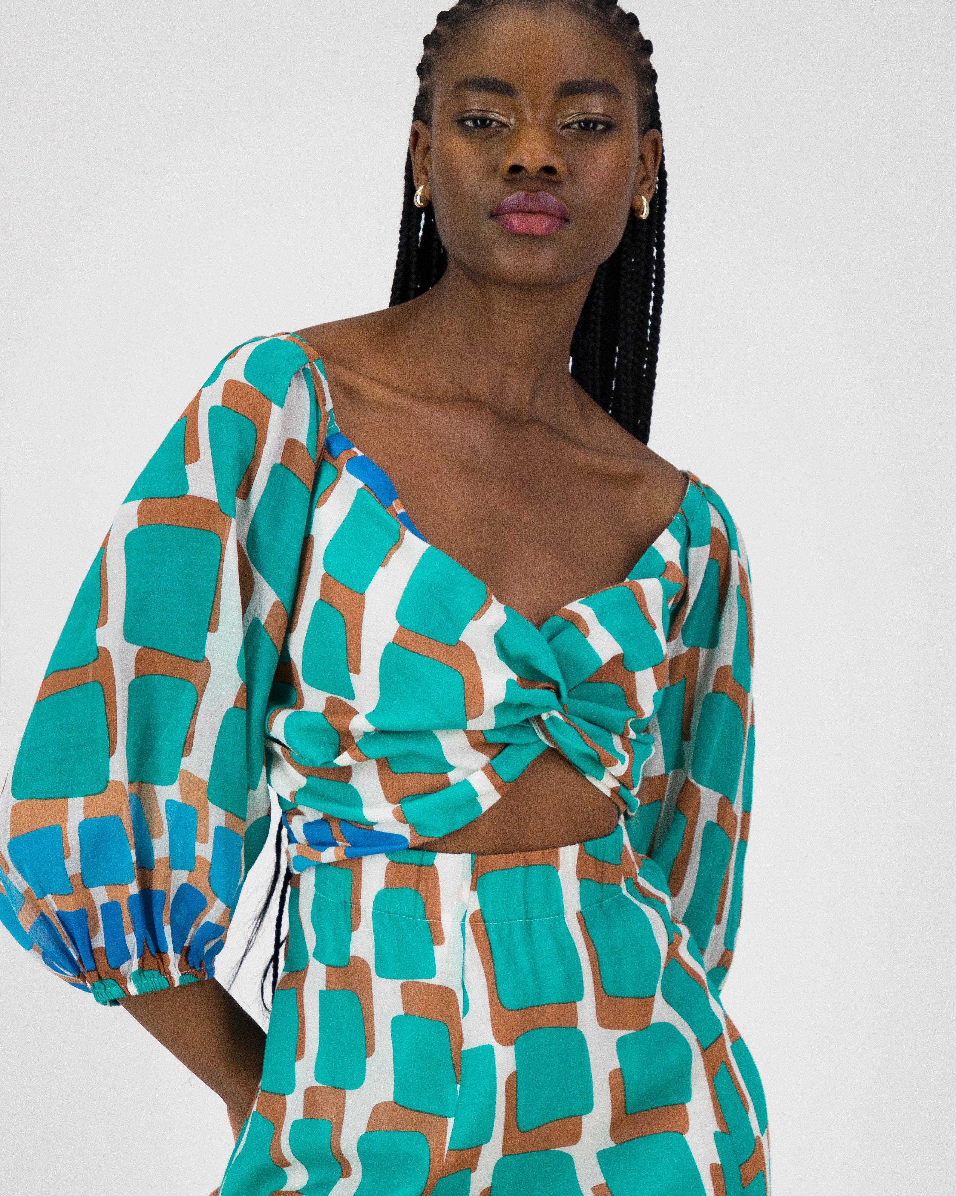 Elle Printed Cut-Out Dress -  Assorted