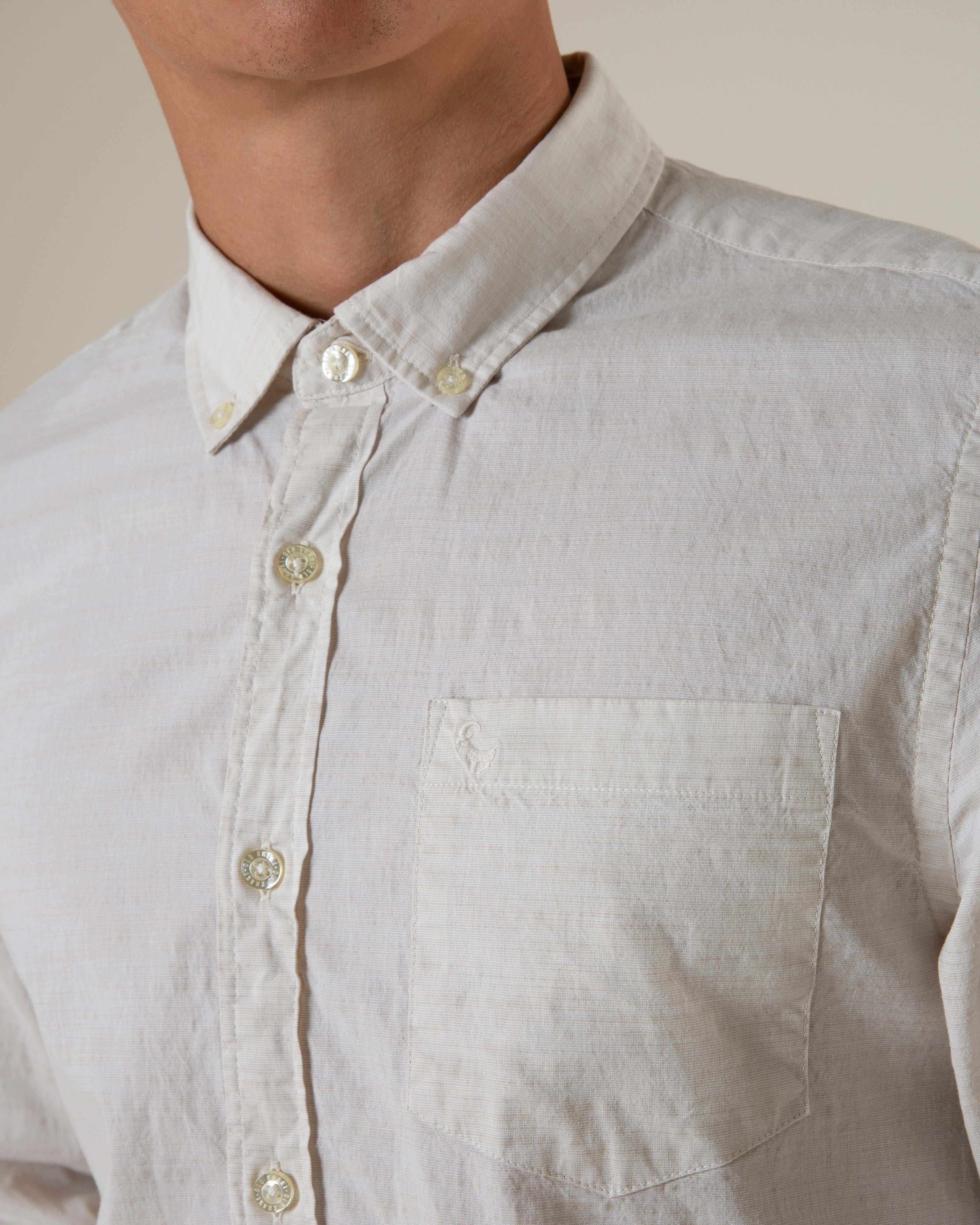Old Khaki Men’s Tyler Textured Shirt -  Stone
