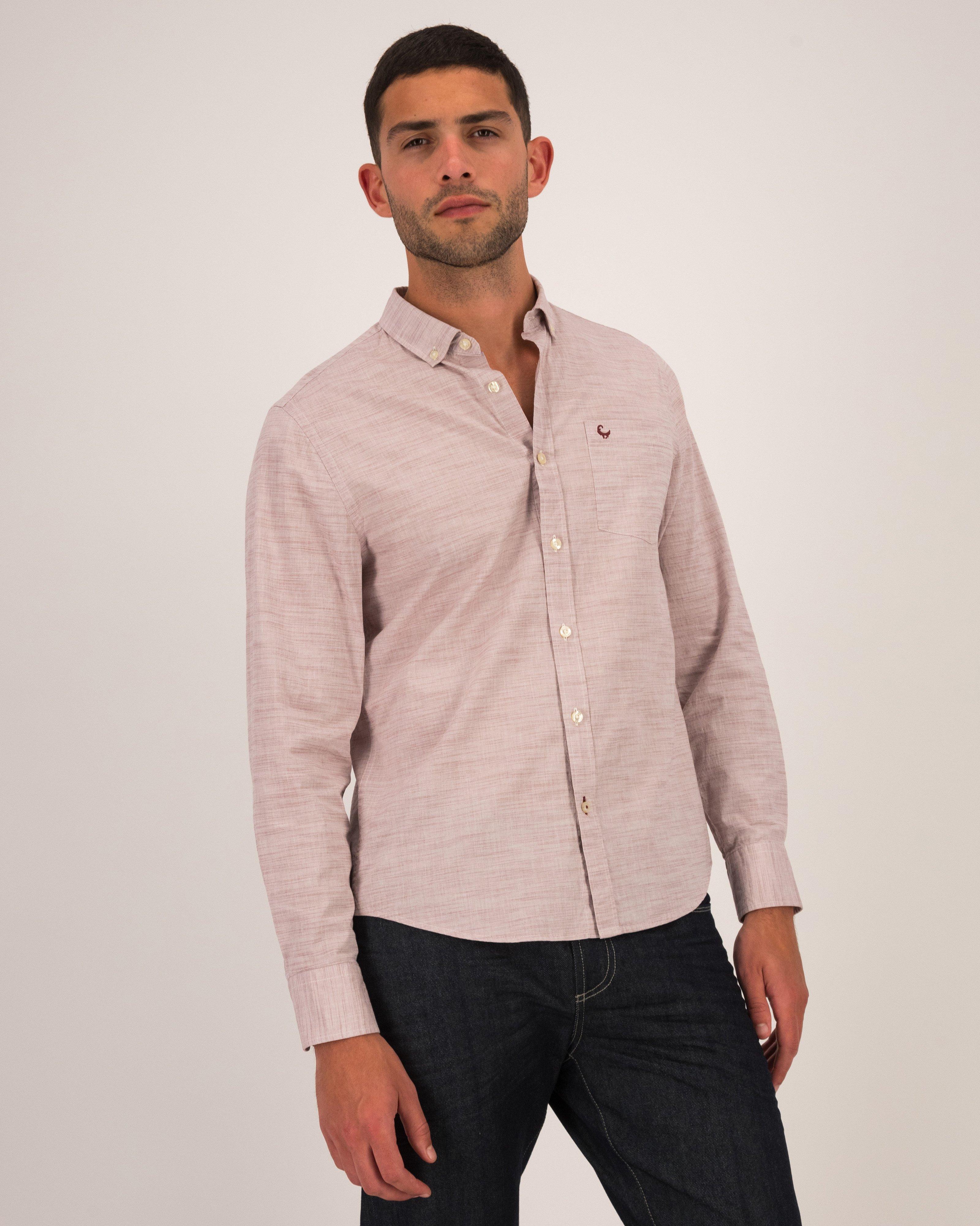 Old Khaki Men’s Tyler Textured Shirt -  Burgundy