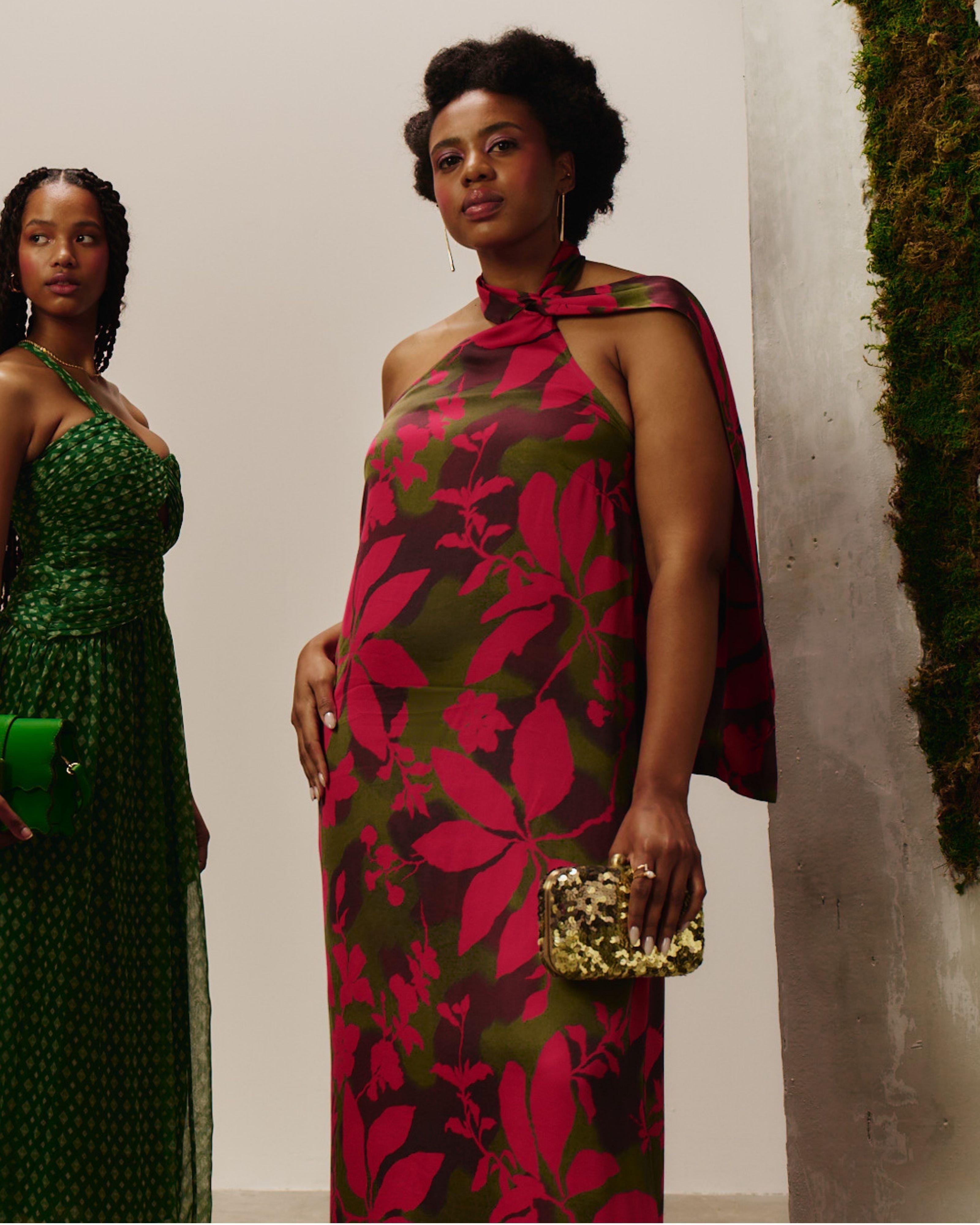 Bella Printed Sateen Dress