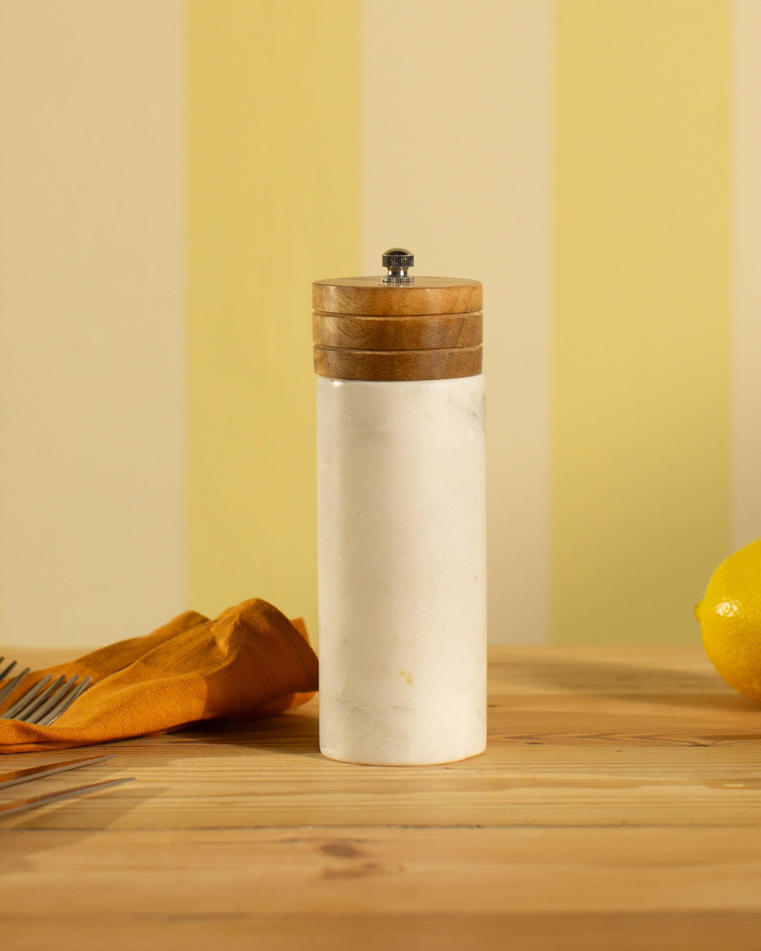Paige Marble Pepper Grinder -  Green