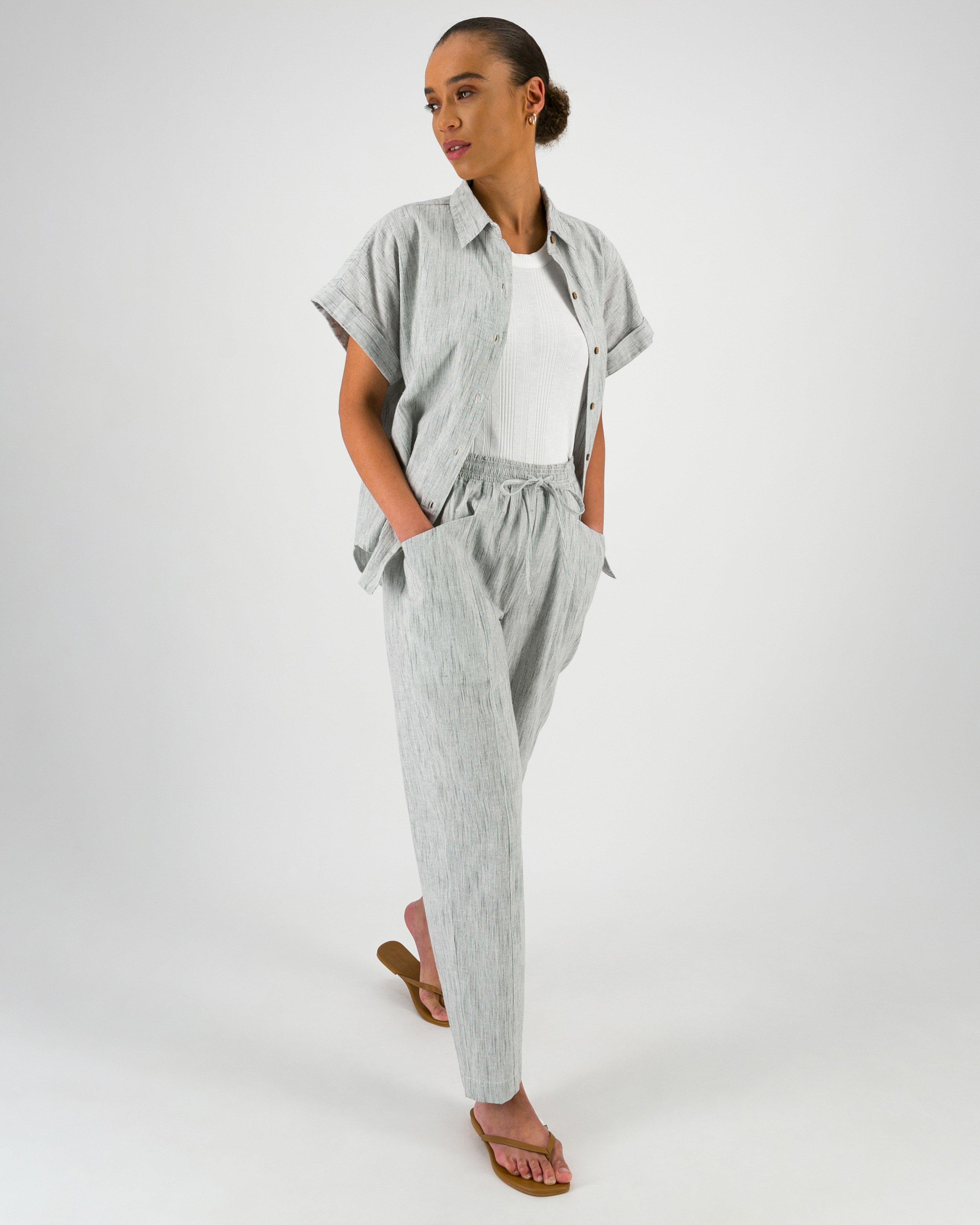 Rare Earth Women’s Hana Self Stripe Pants -  Chocolate