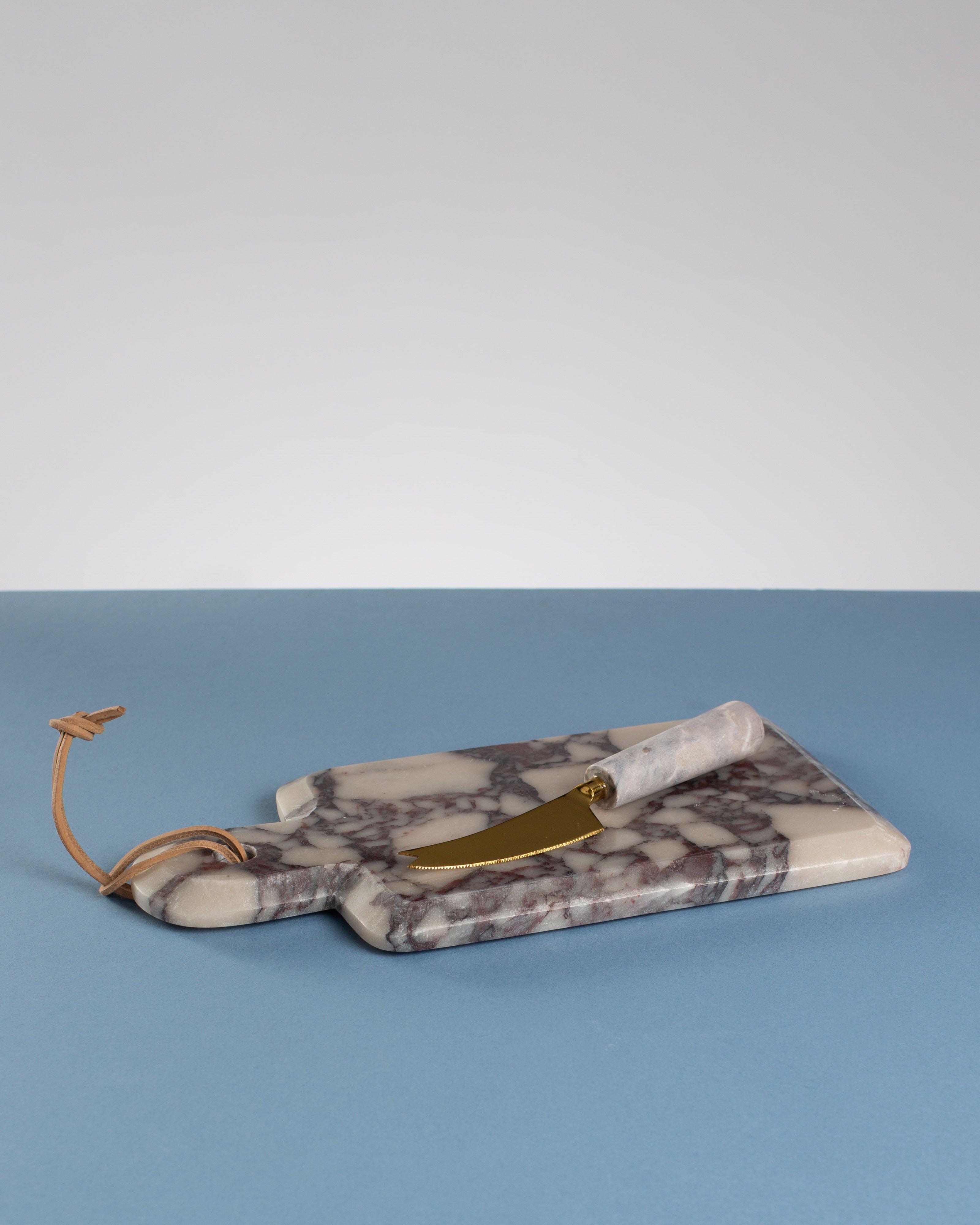Valentino Board and Knife Gift Set -  White