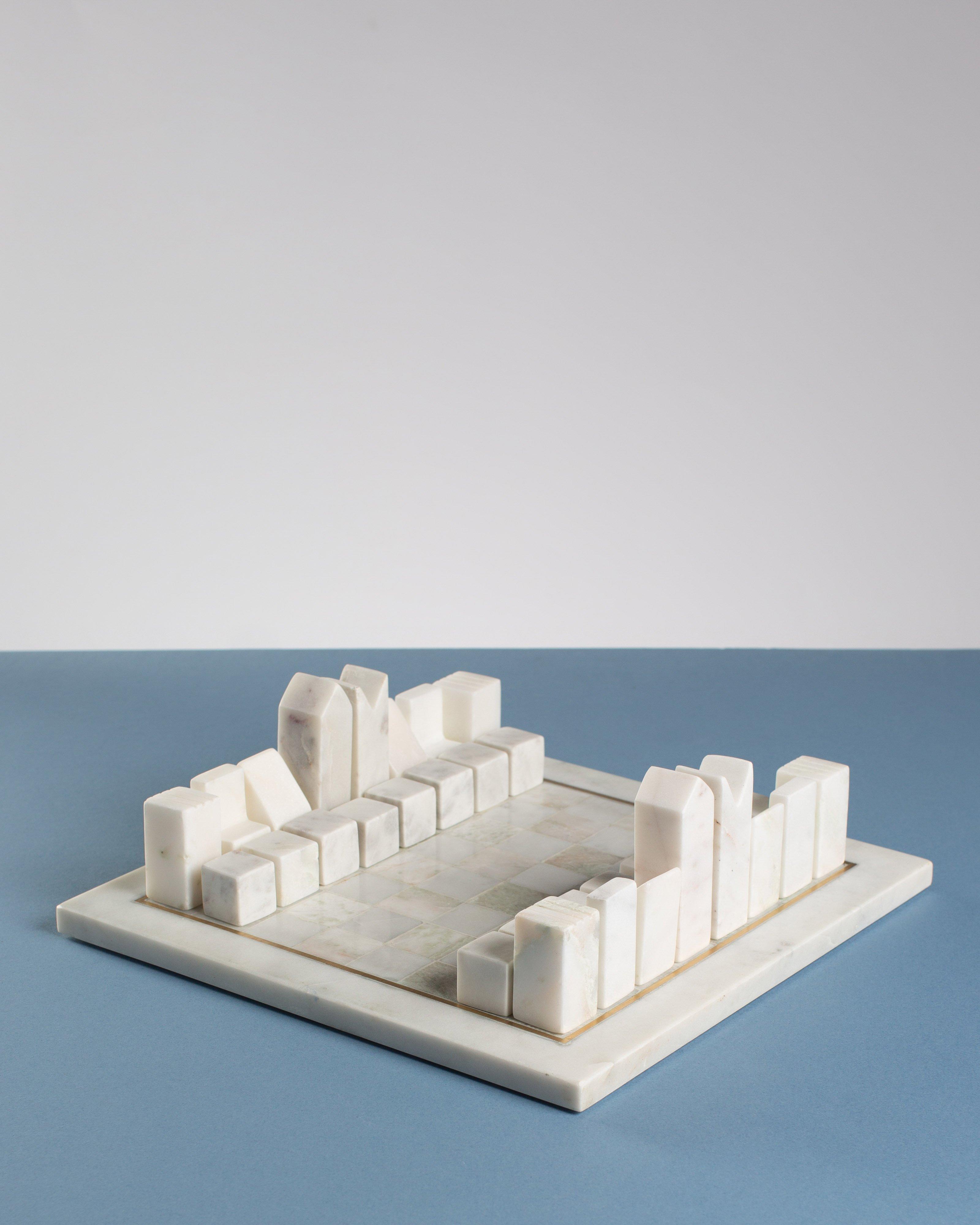 Marble Chess Board -  White