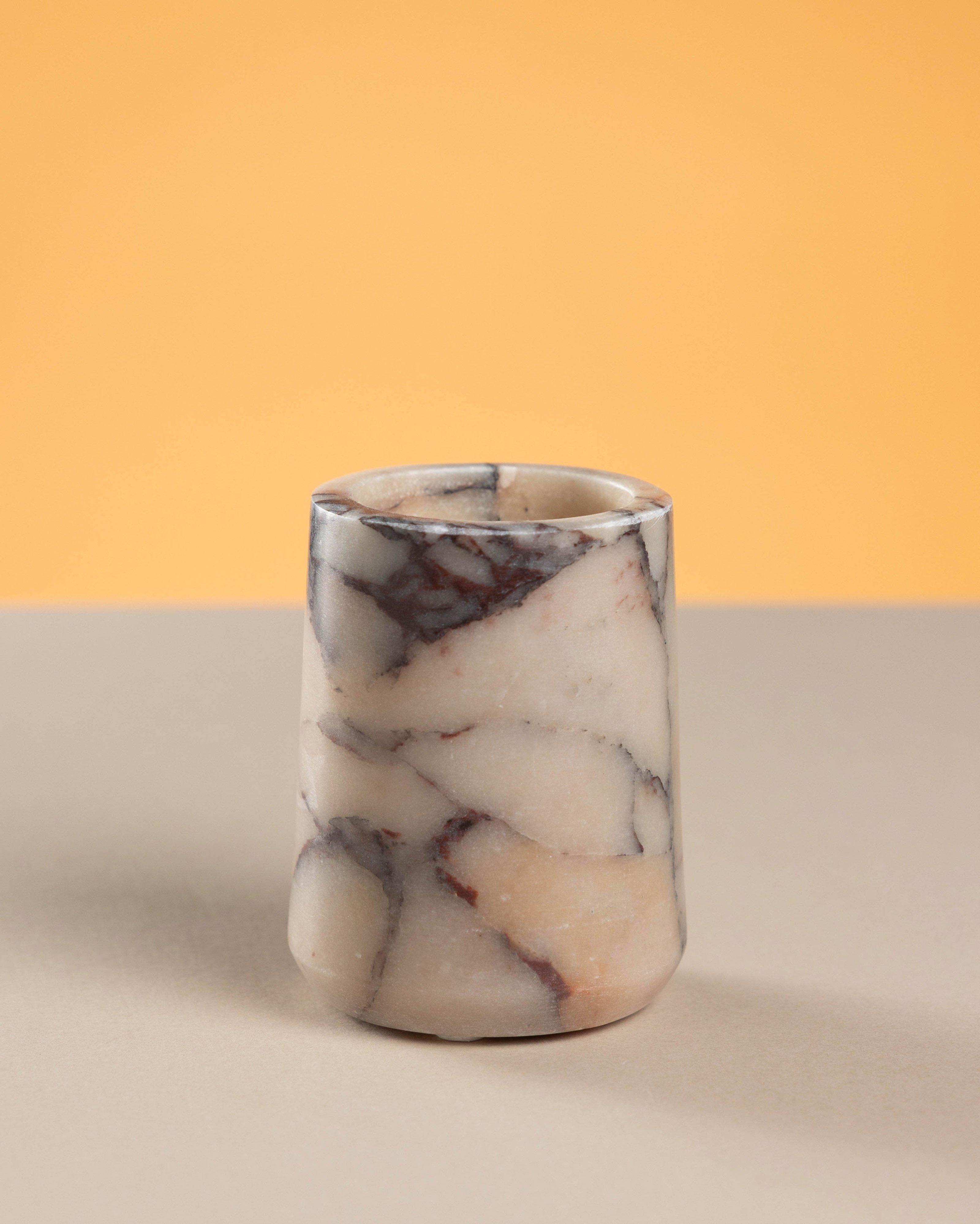 Olivia Marble Tumbler -  White