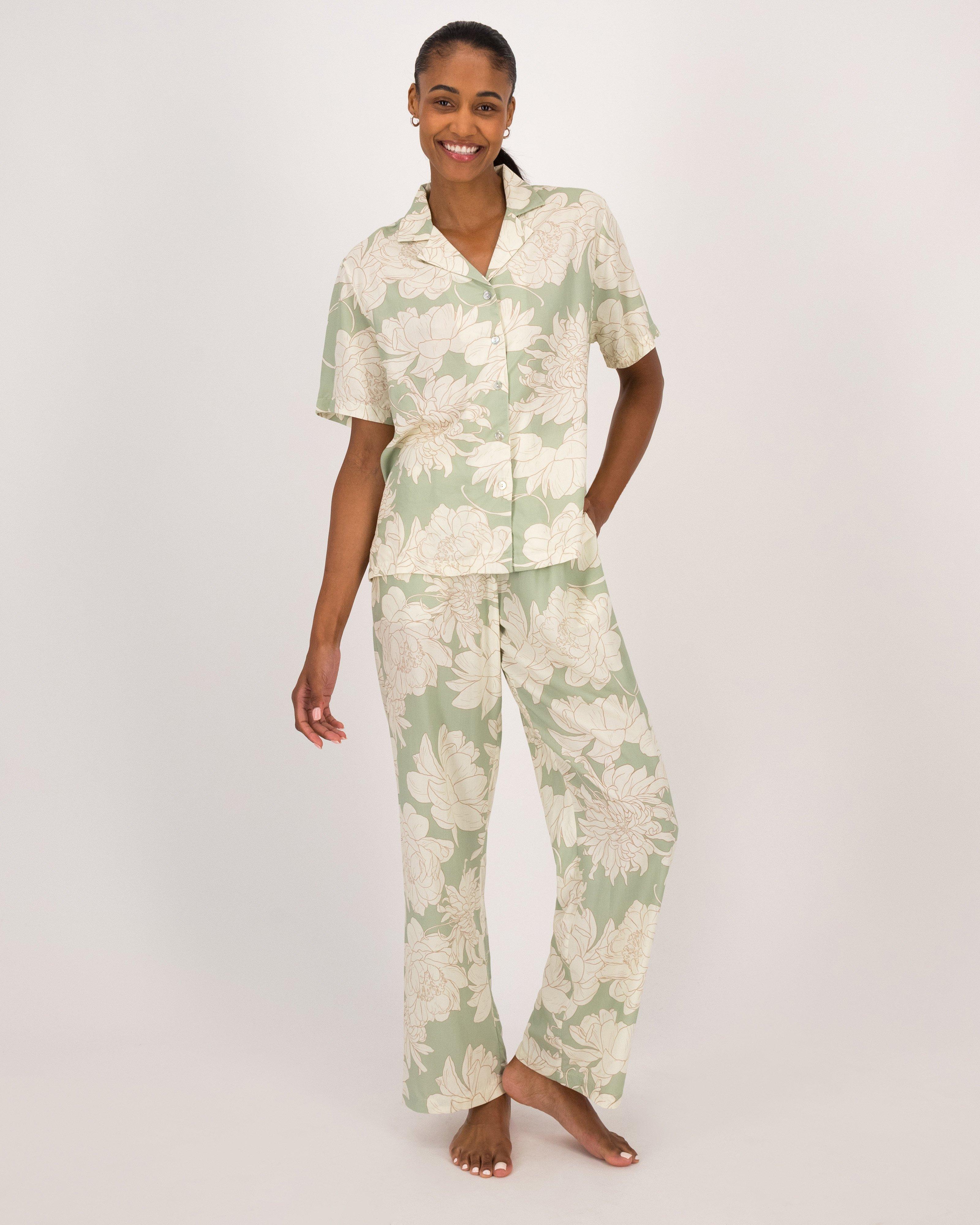 Rosie Sage Printed Sleep Set -  Sage