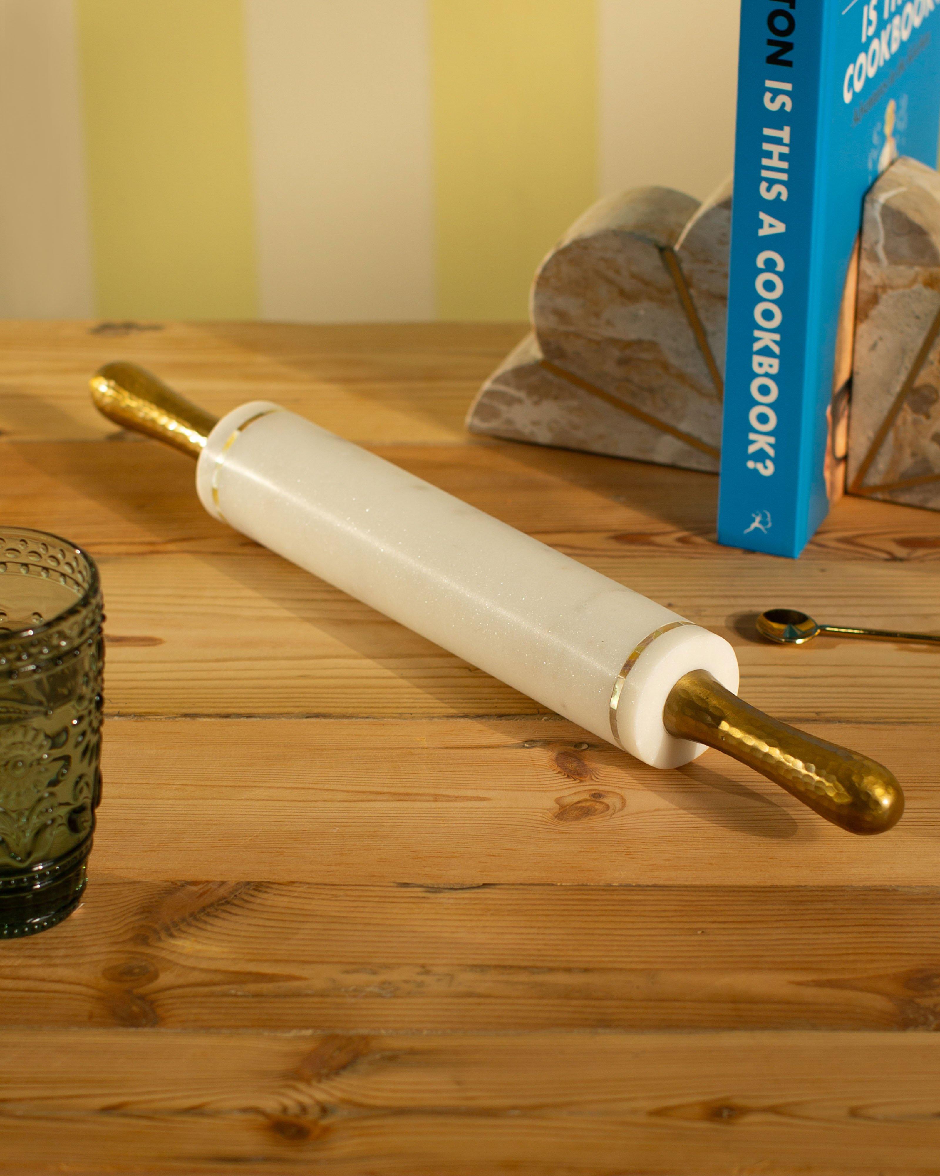 Lindsay Mother of Pearl Rolling Pin -  White