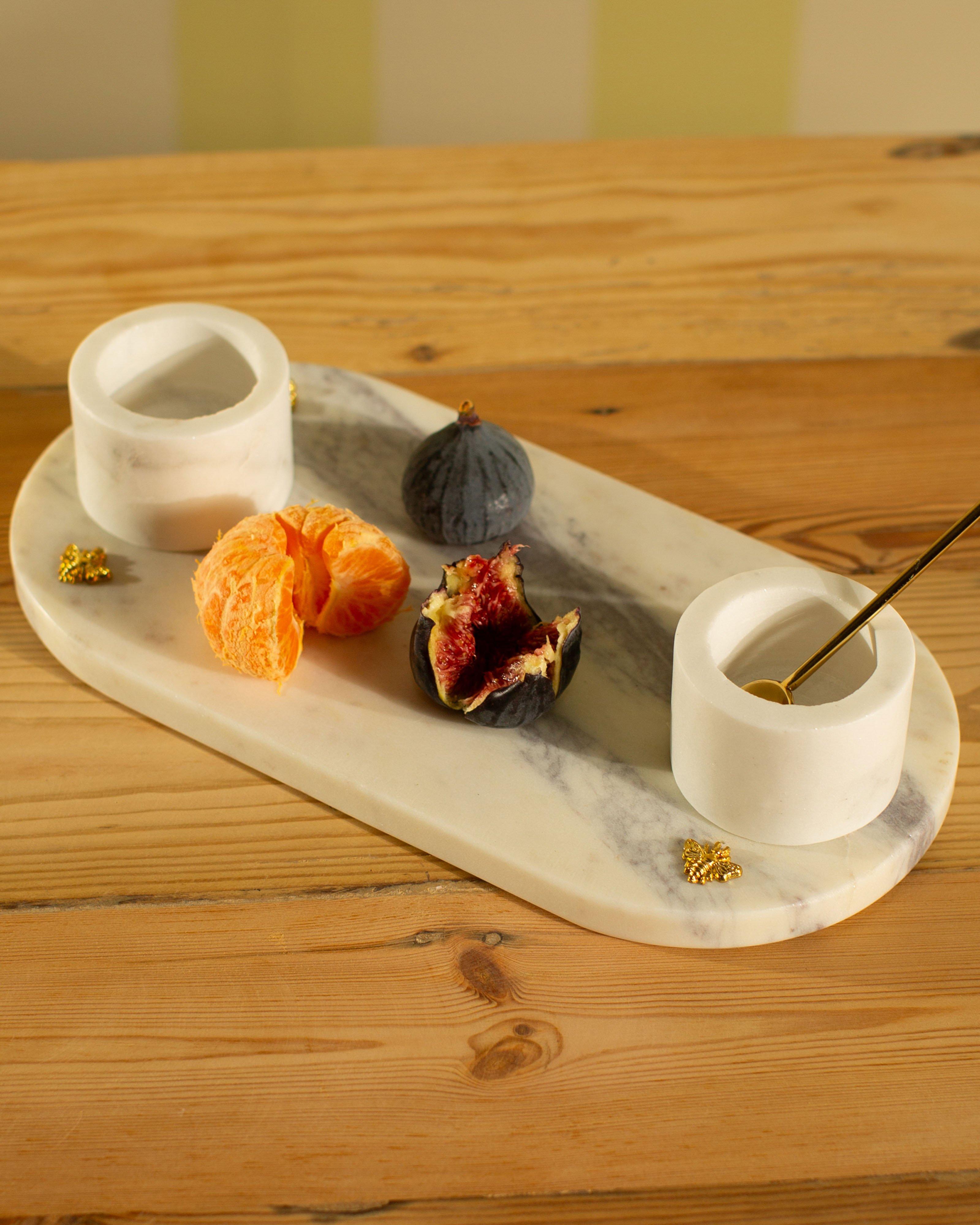 Maisie Tapas Bowl and Board Set -  White
