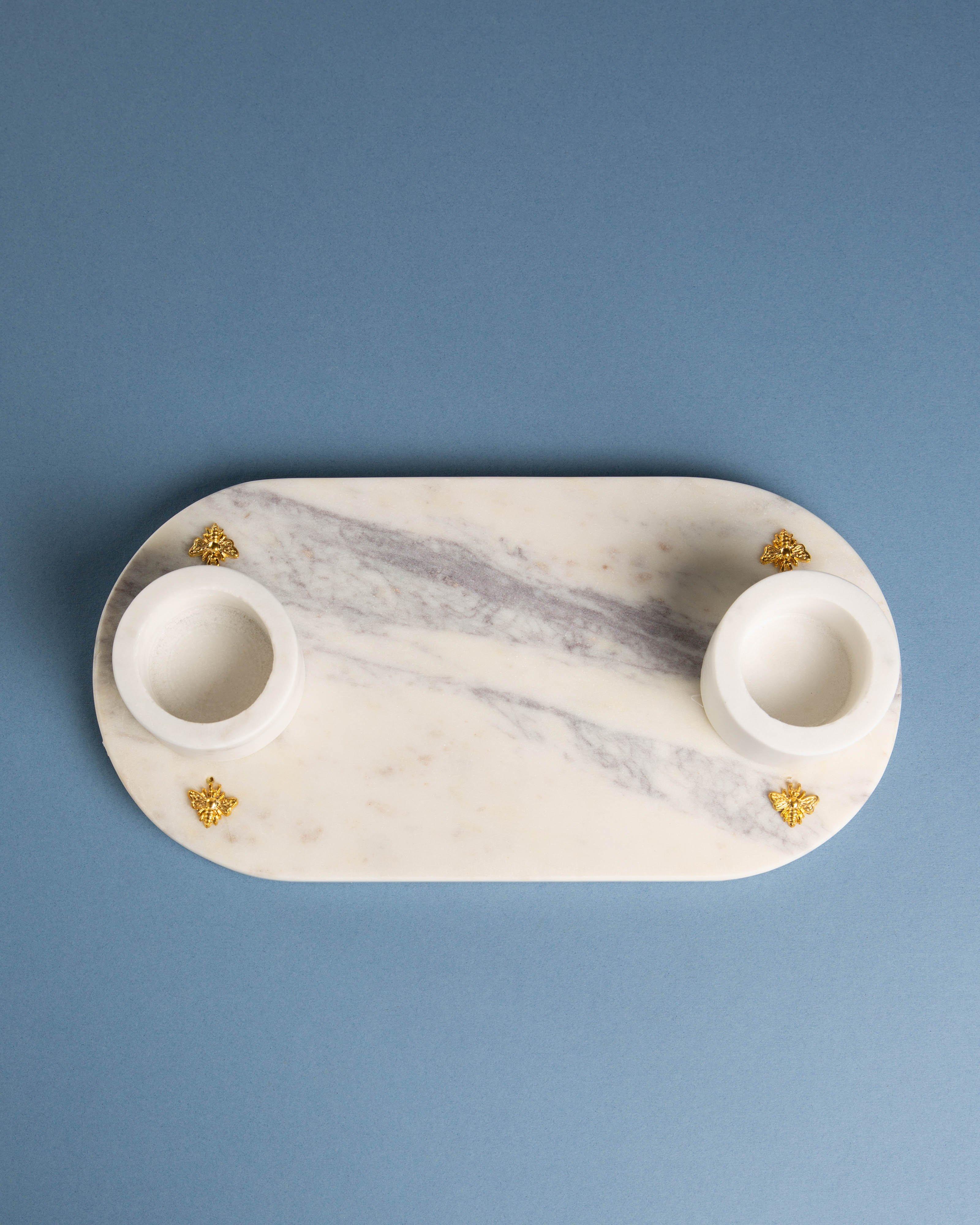 Maisie Tapas Bowl and Board Set -  White