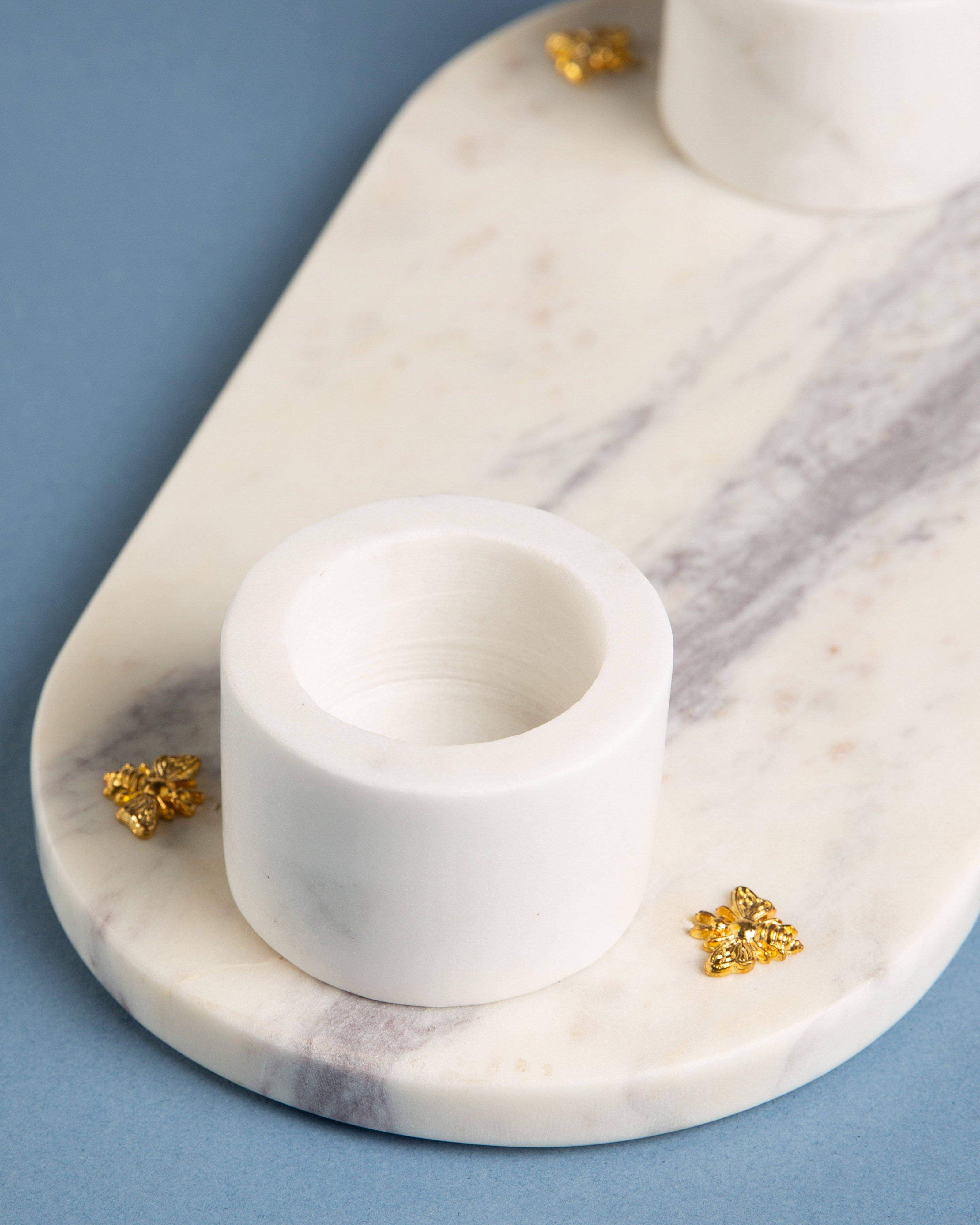 Maisie Tapas Bowl and Board Set -  White