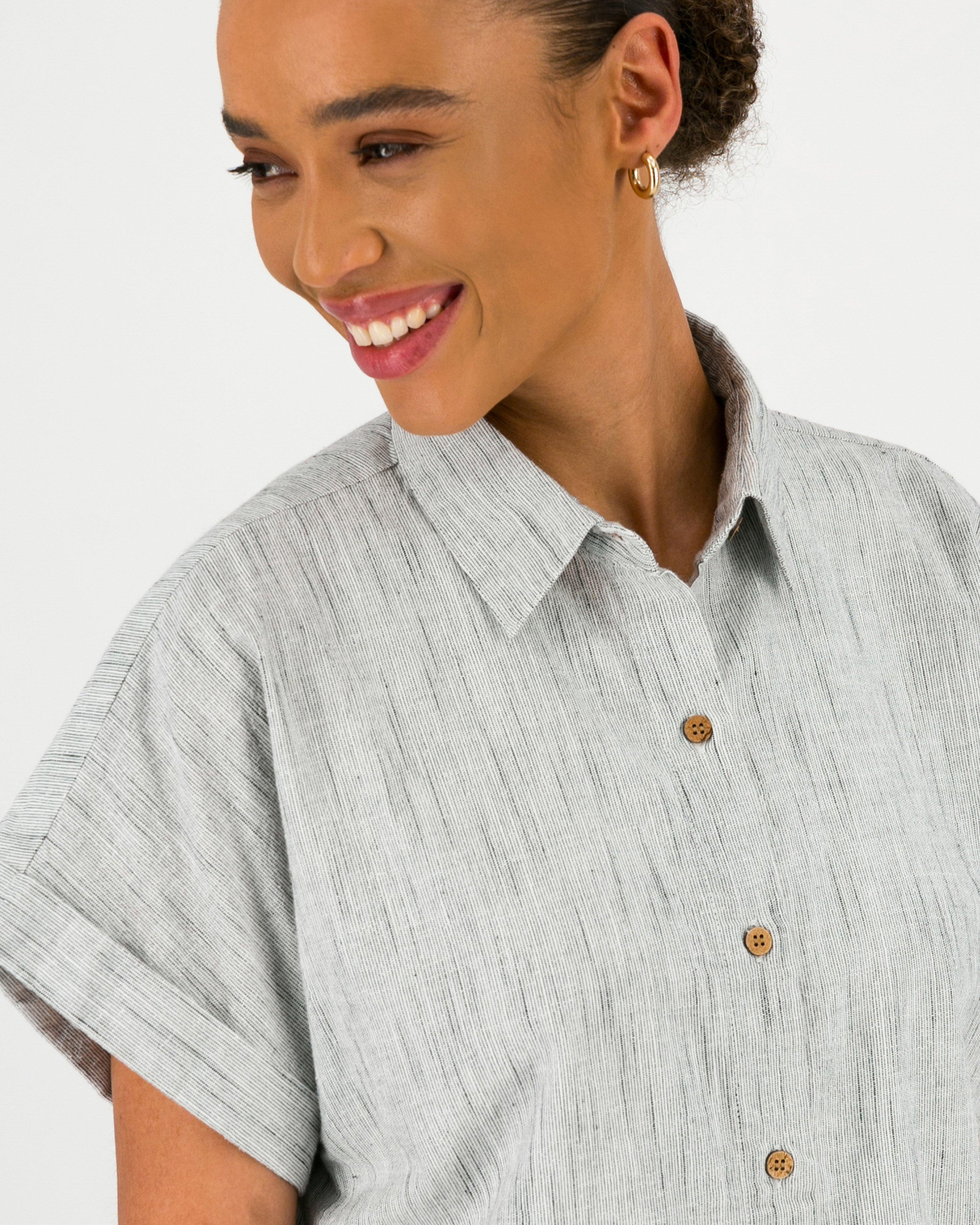 Rare Earth Women’s Hana Self Stripe Top -  Chocolate