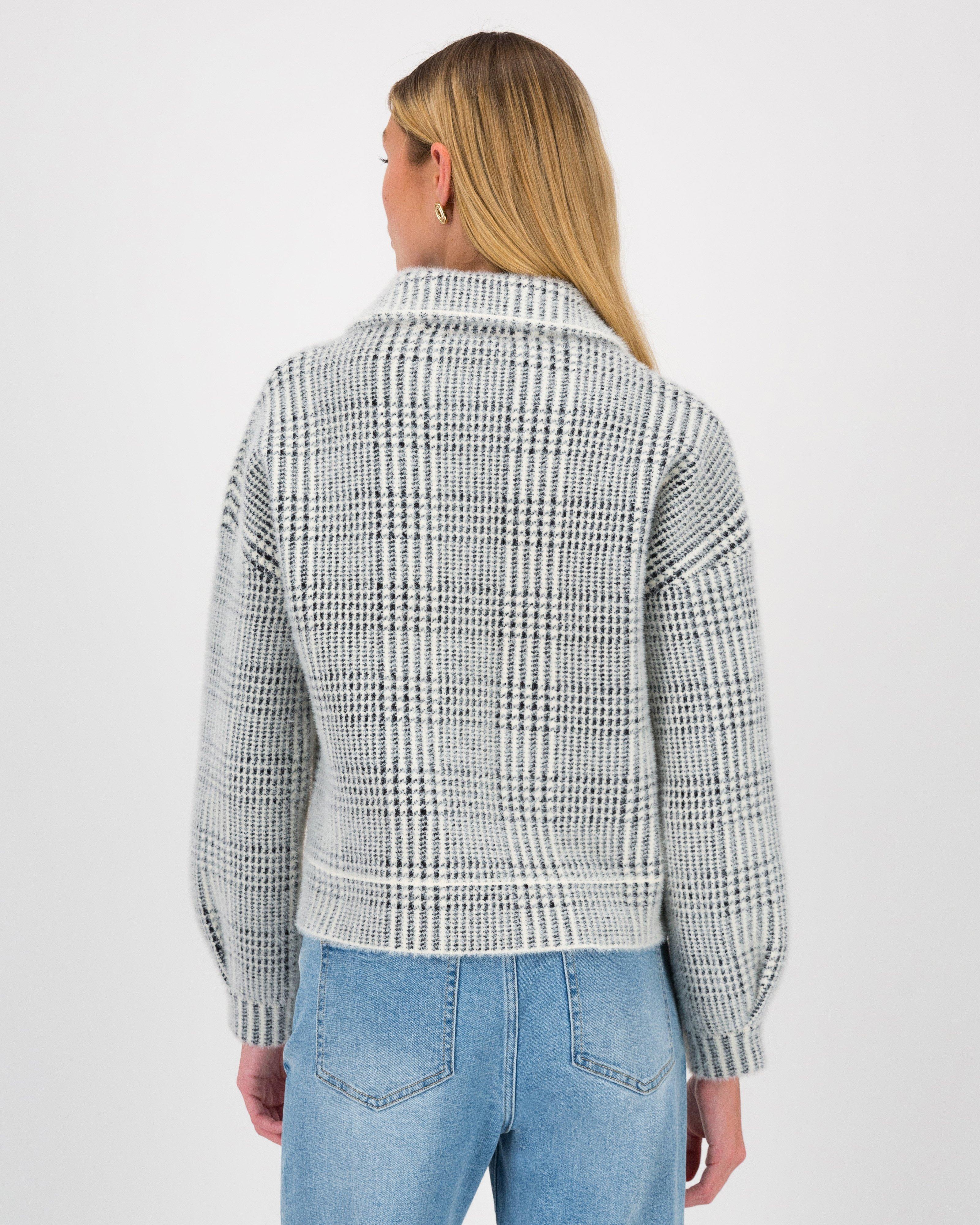 Leelee Knitwear Cardigan -  Stone