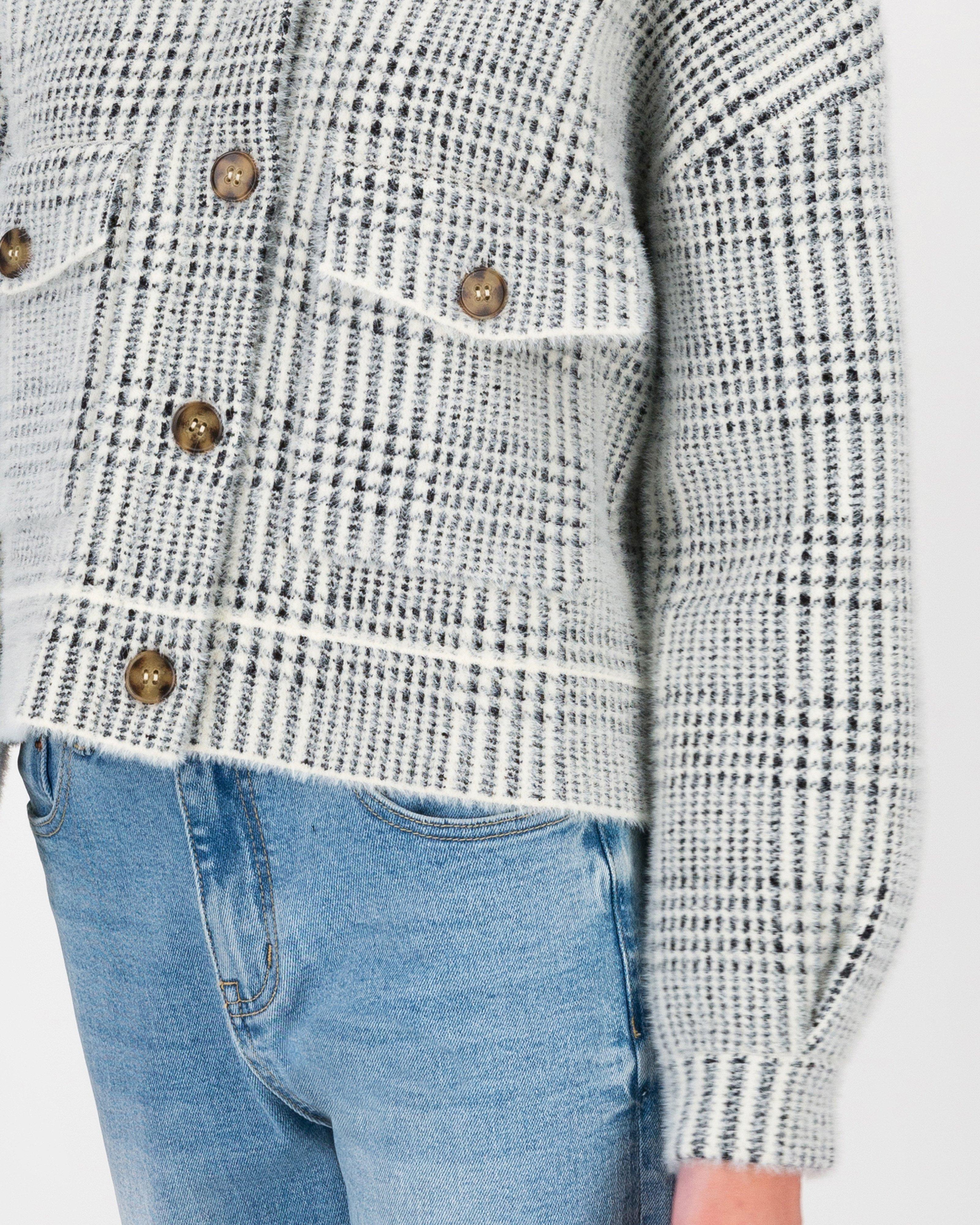 Leelee Knitwear Cardigan -  Stone