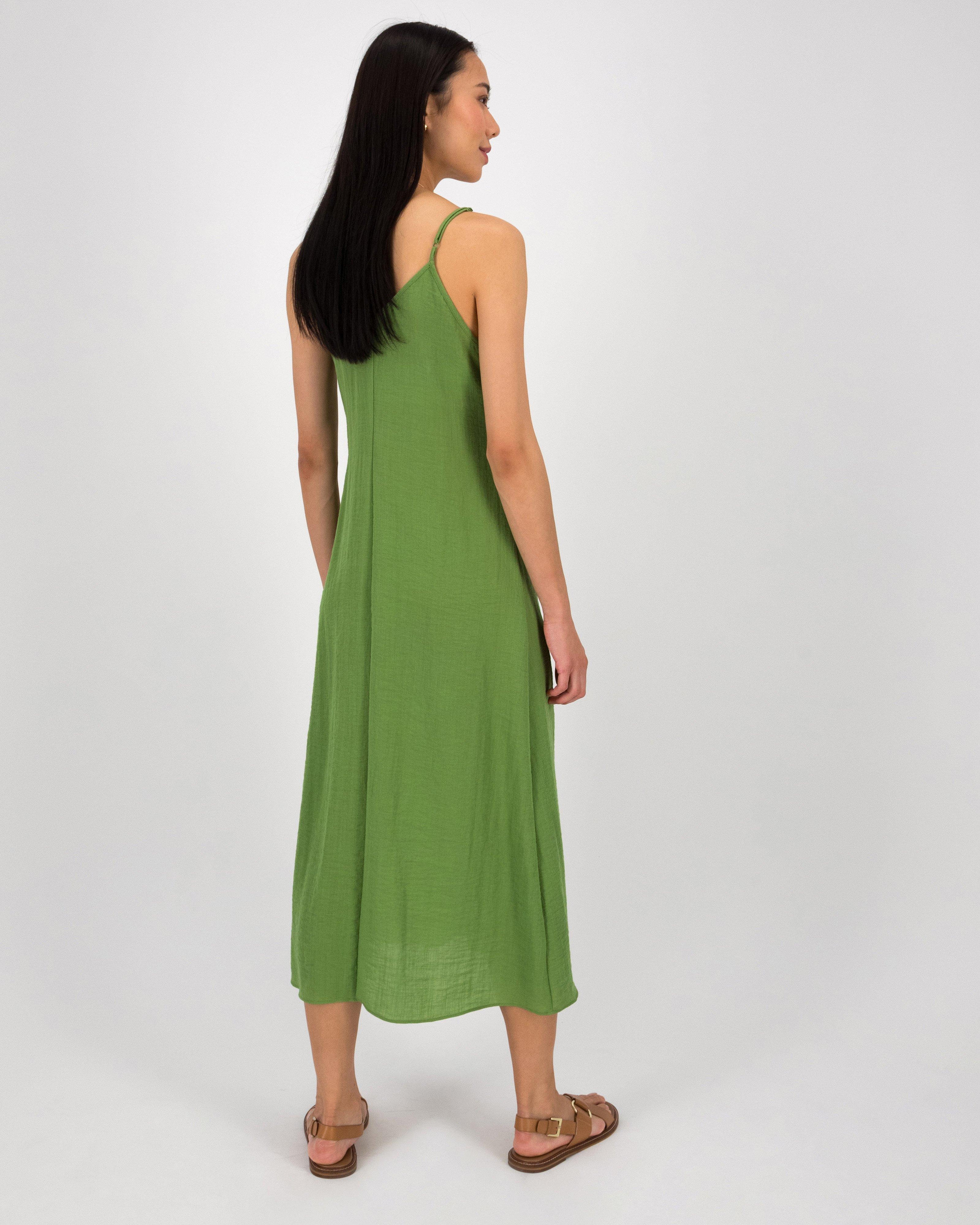 Lorena Tie Dress -  Green