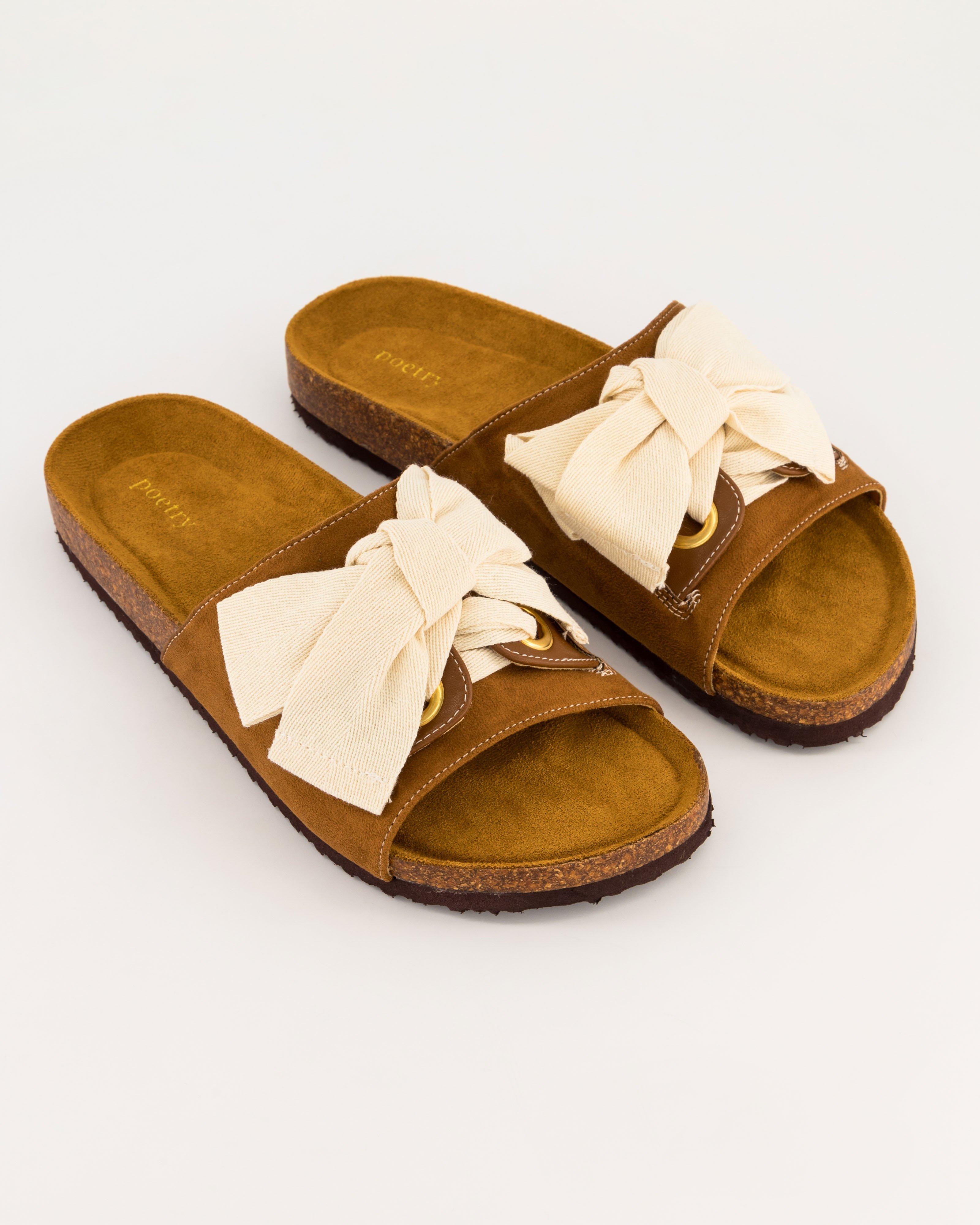 Hudson Bow Detail Sandal -  Tan