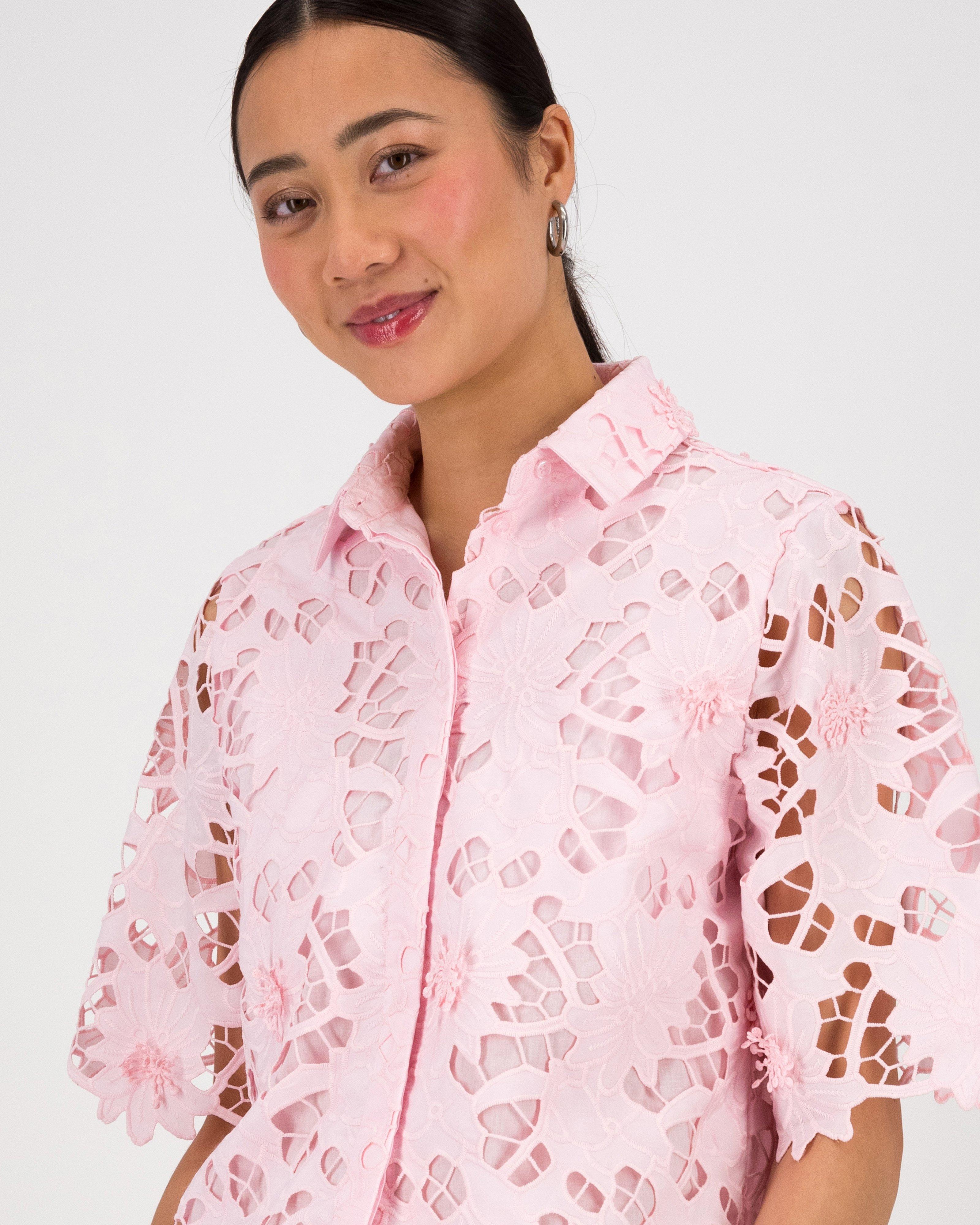 Jordan Lace Shirt -  Pink