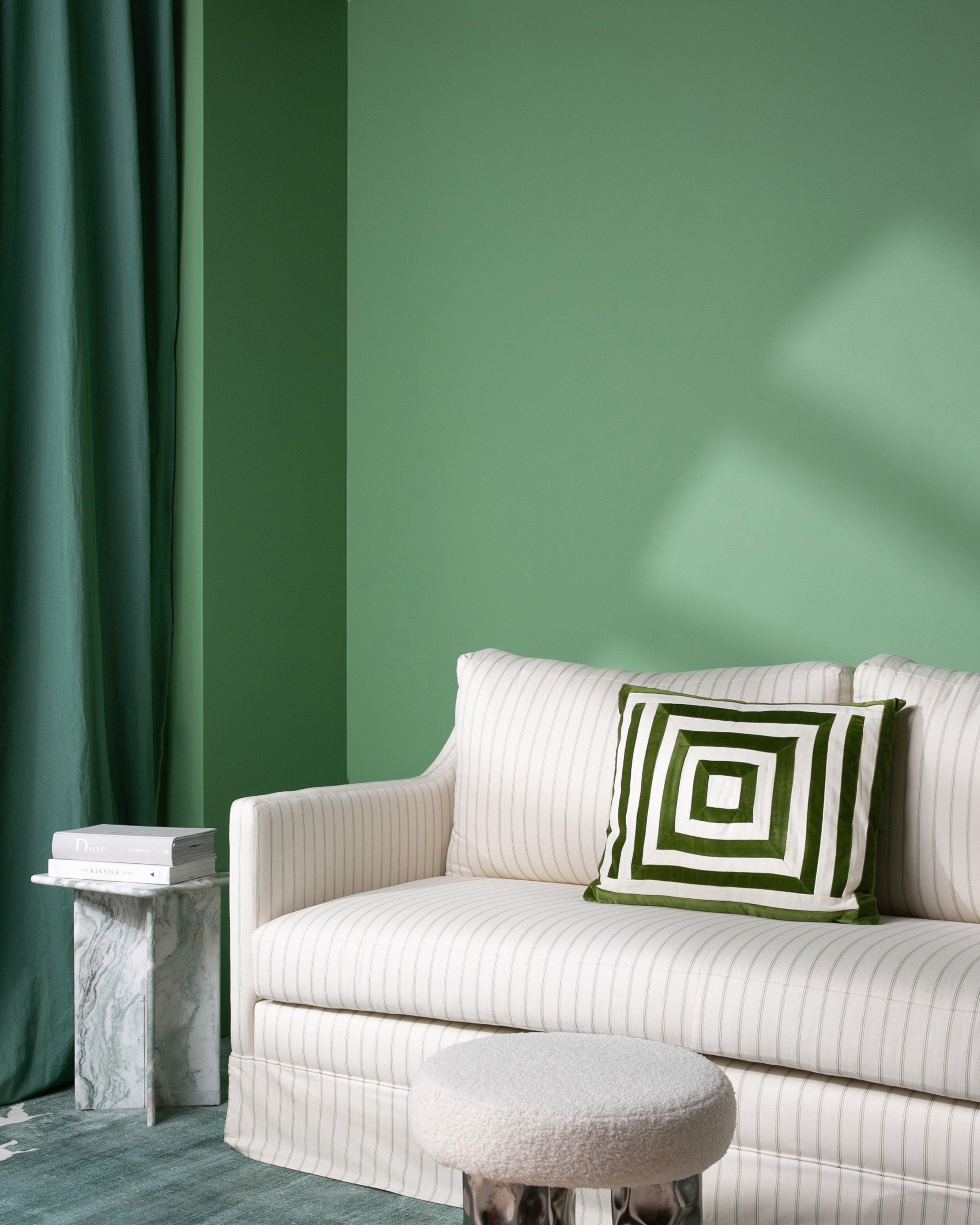 Gia Pinstripe Cotton 2 Seater Couch -  Stone
