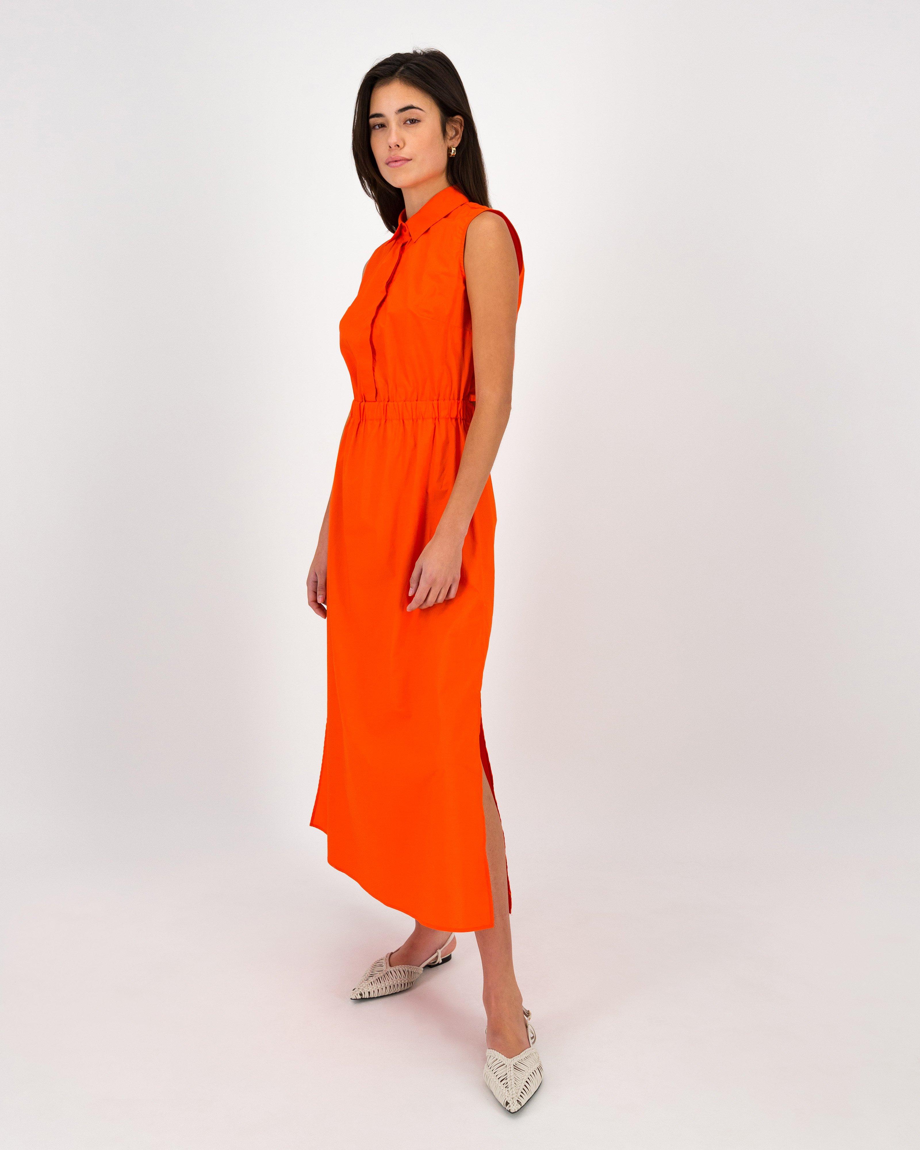 Dolley Shirt Dress -  Orange