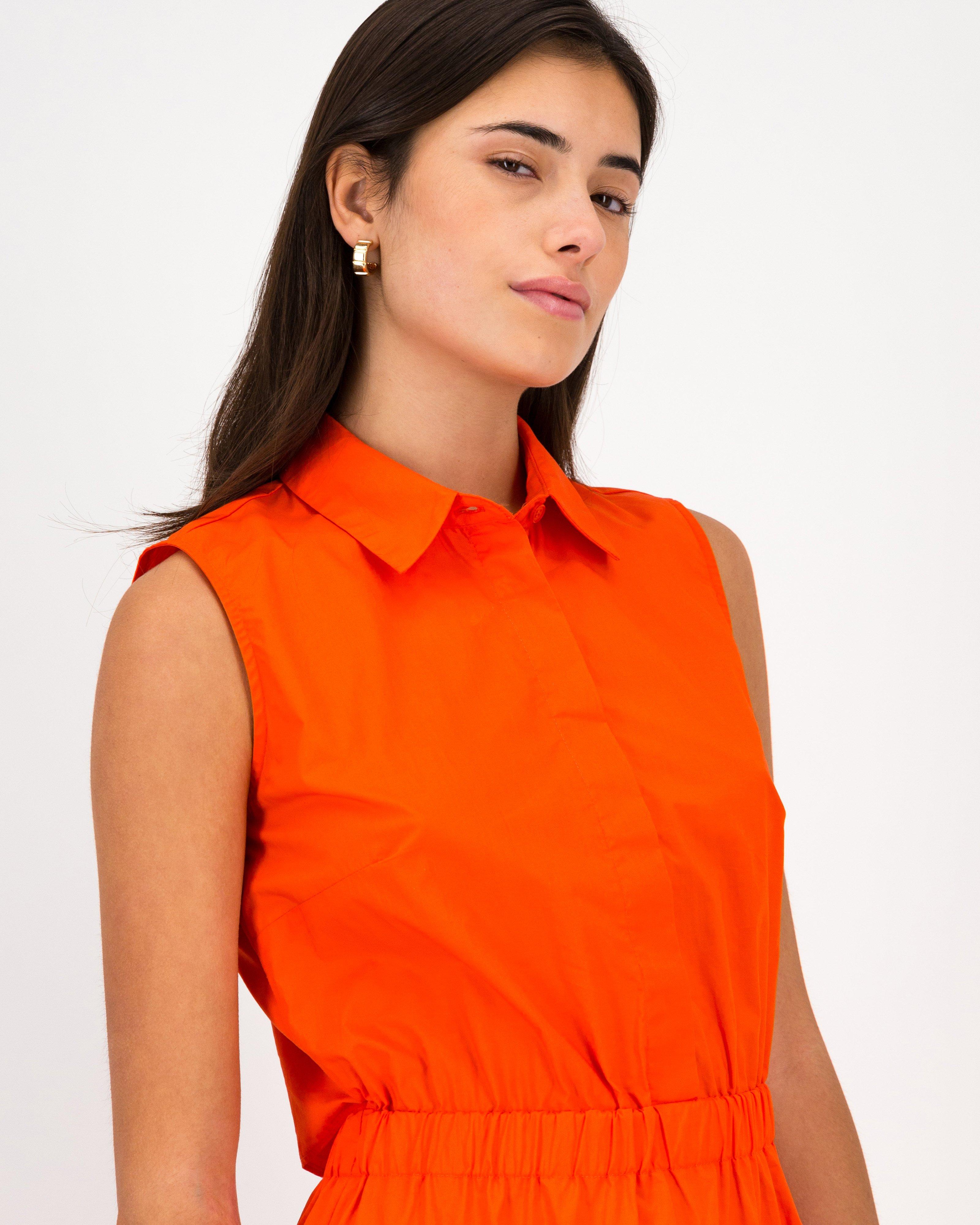 Dolley Shirt Dress -  Orange