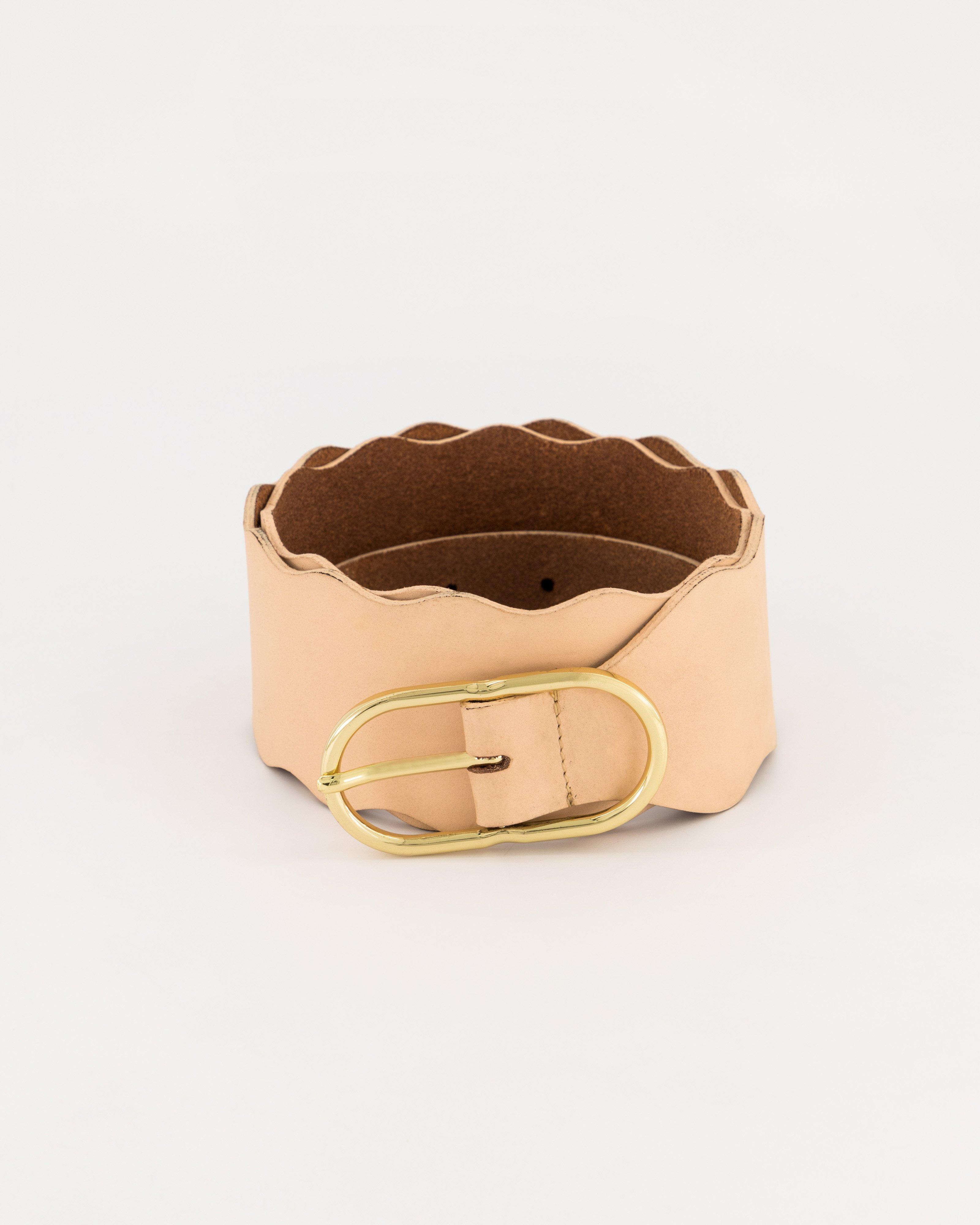 Megan Scalloped Waist Belt -  Light Pink