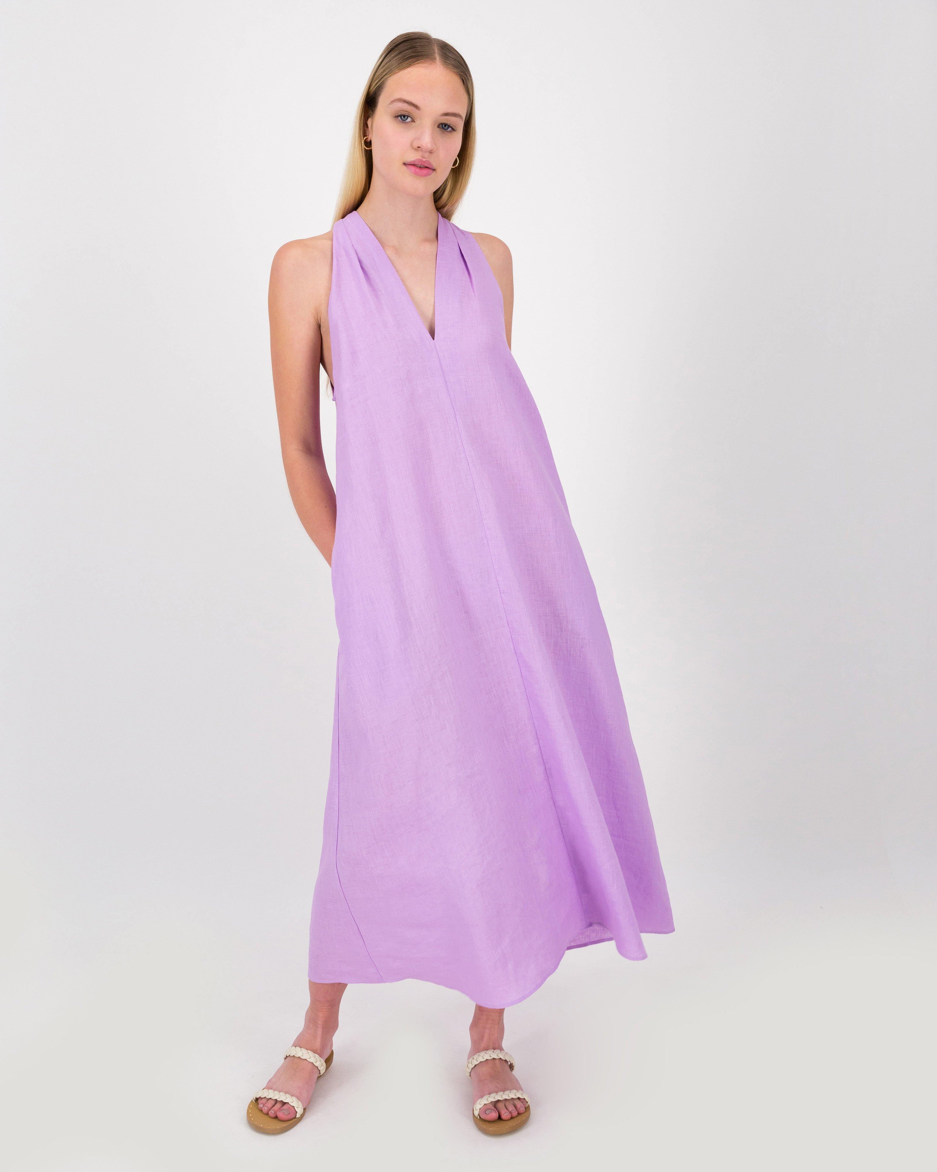 Connor Linen Dress -  Lilac