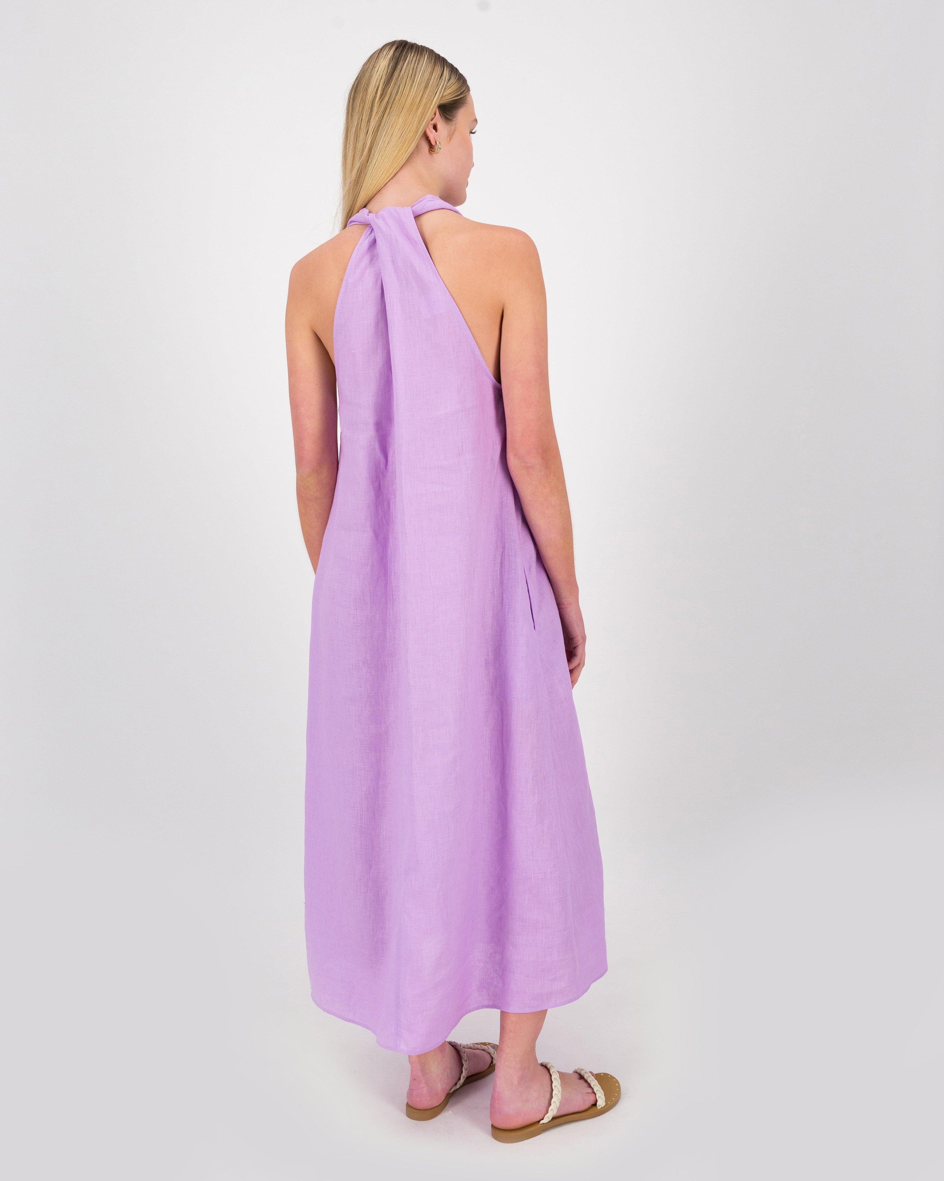 Connor Linen Dress -  Lilac