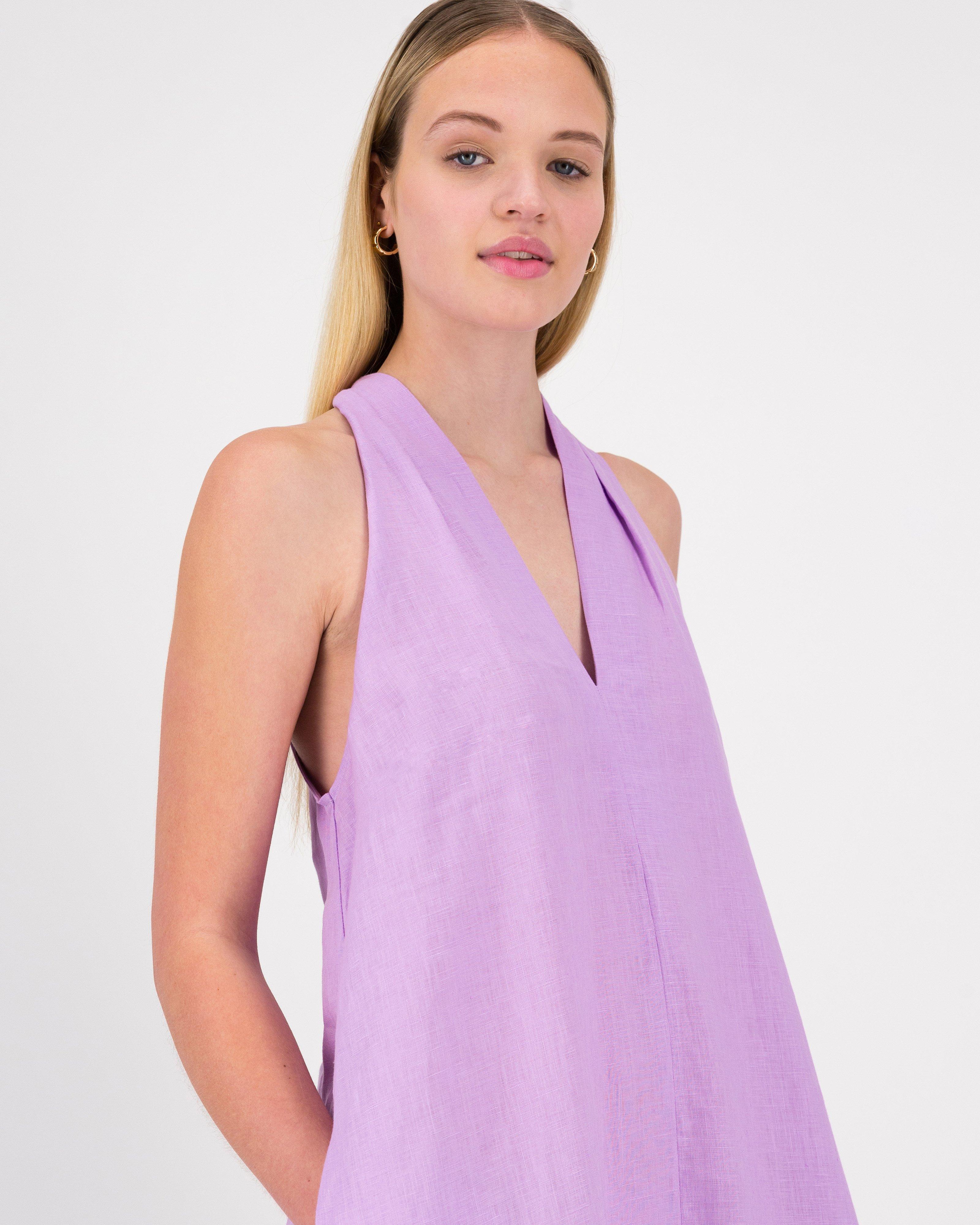 Connor Linen Dress -  Lilac