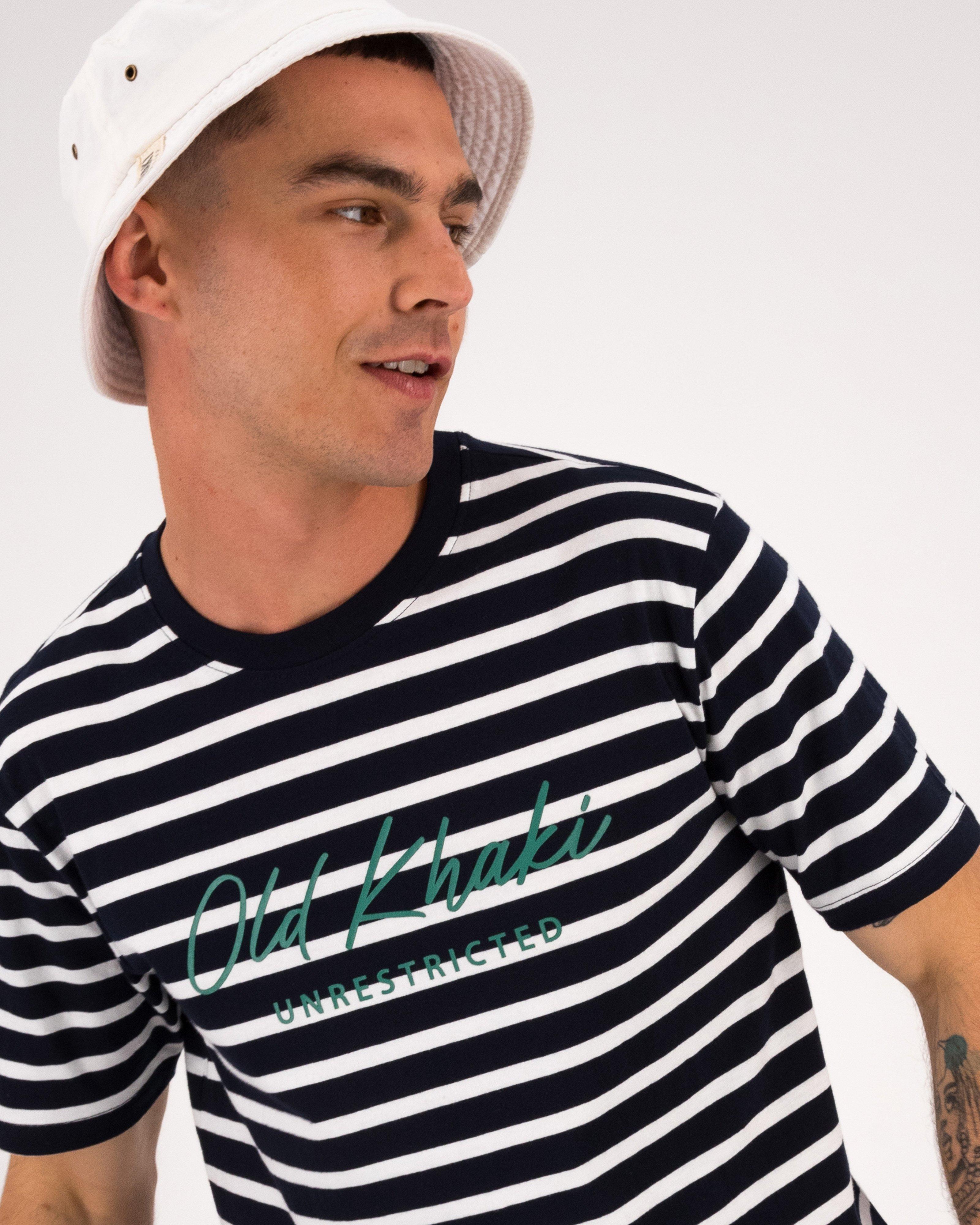 Men’s Bekham Yarn Dye Stripe Shirt  -  Navy