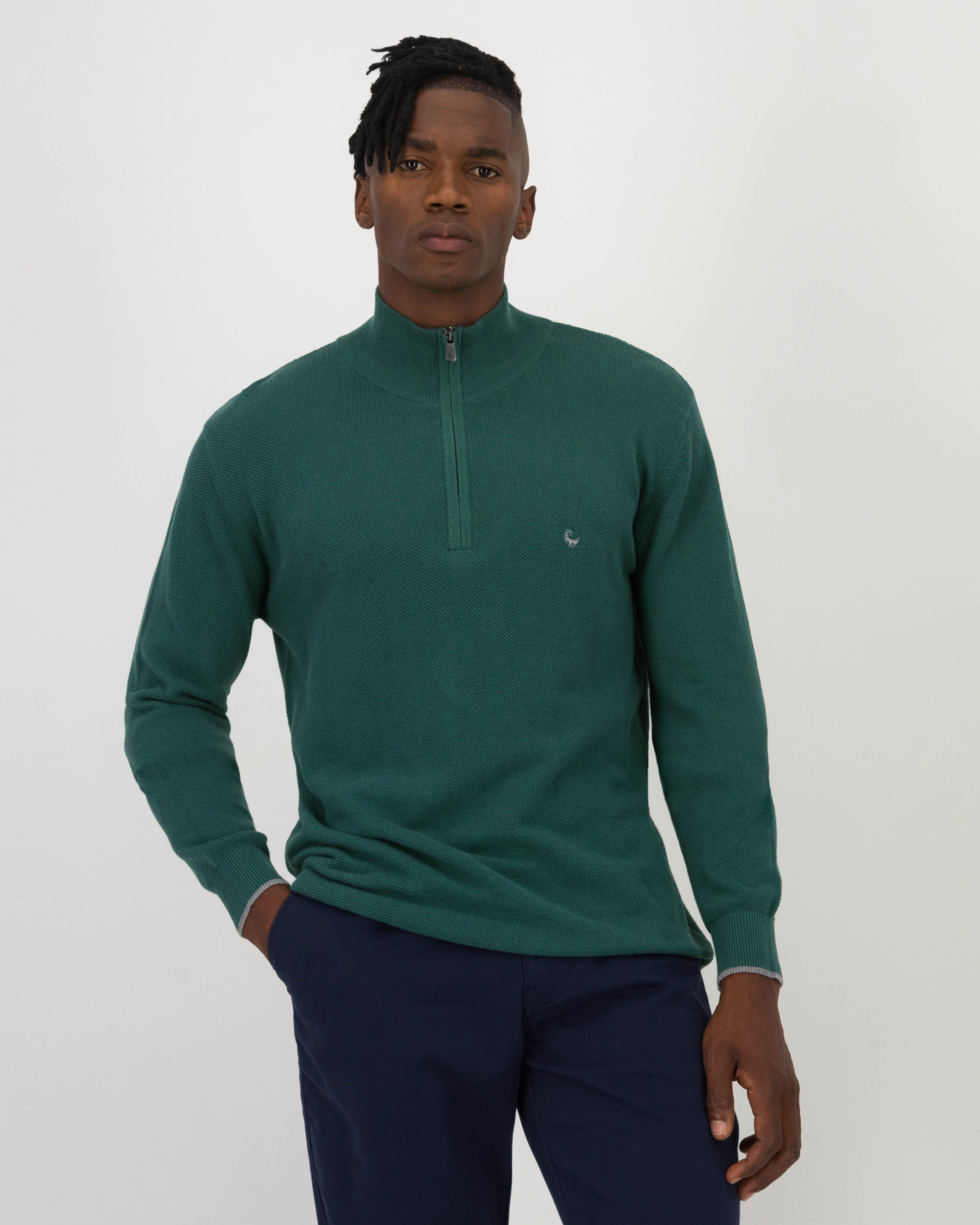 Men's Zane Quarter Zip Knit | Old Khaki