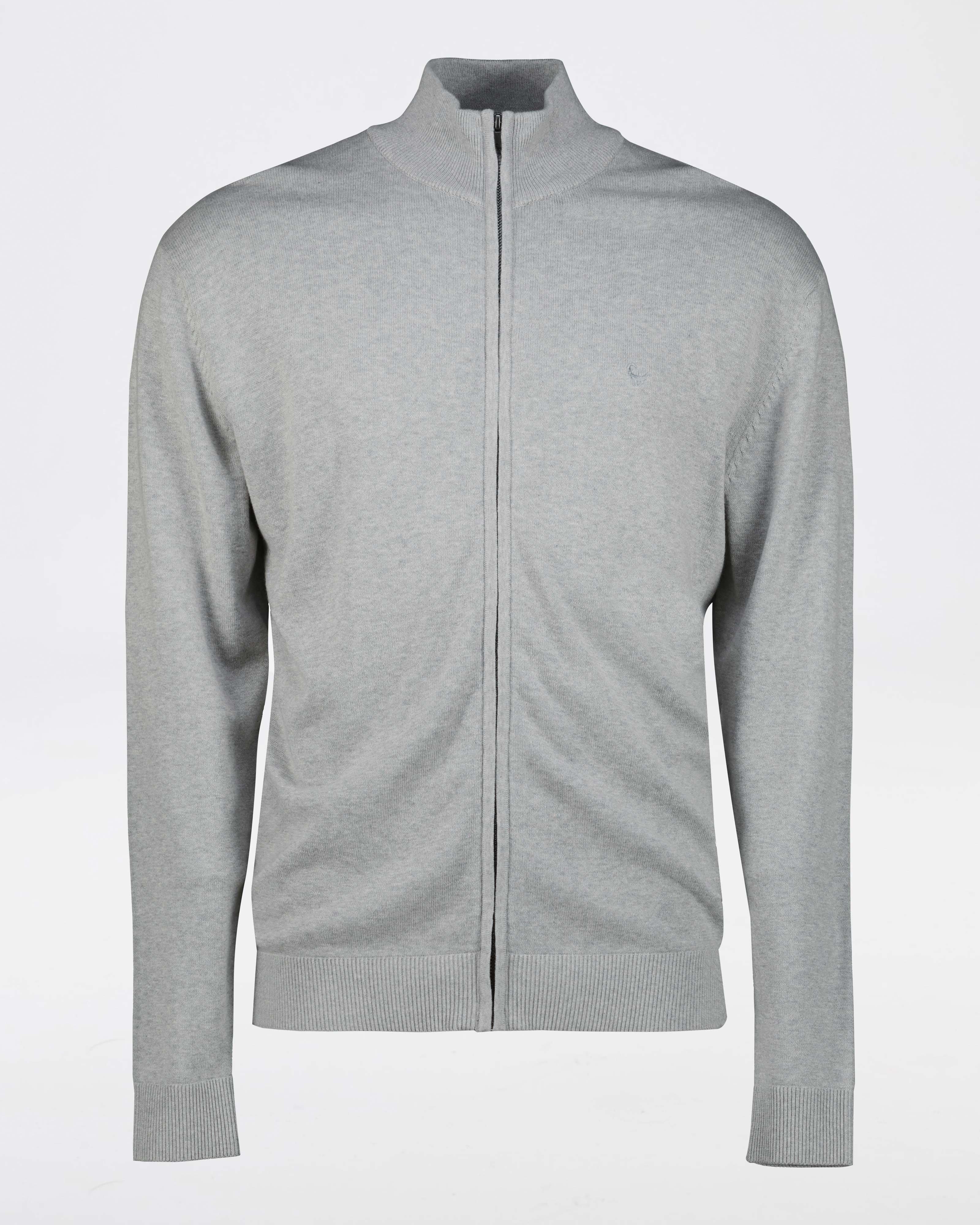 Men's Zandile Zip Through Knit -  Grey