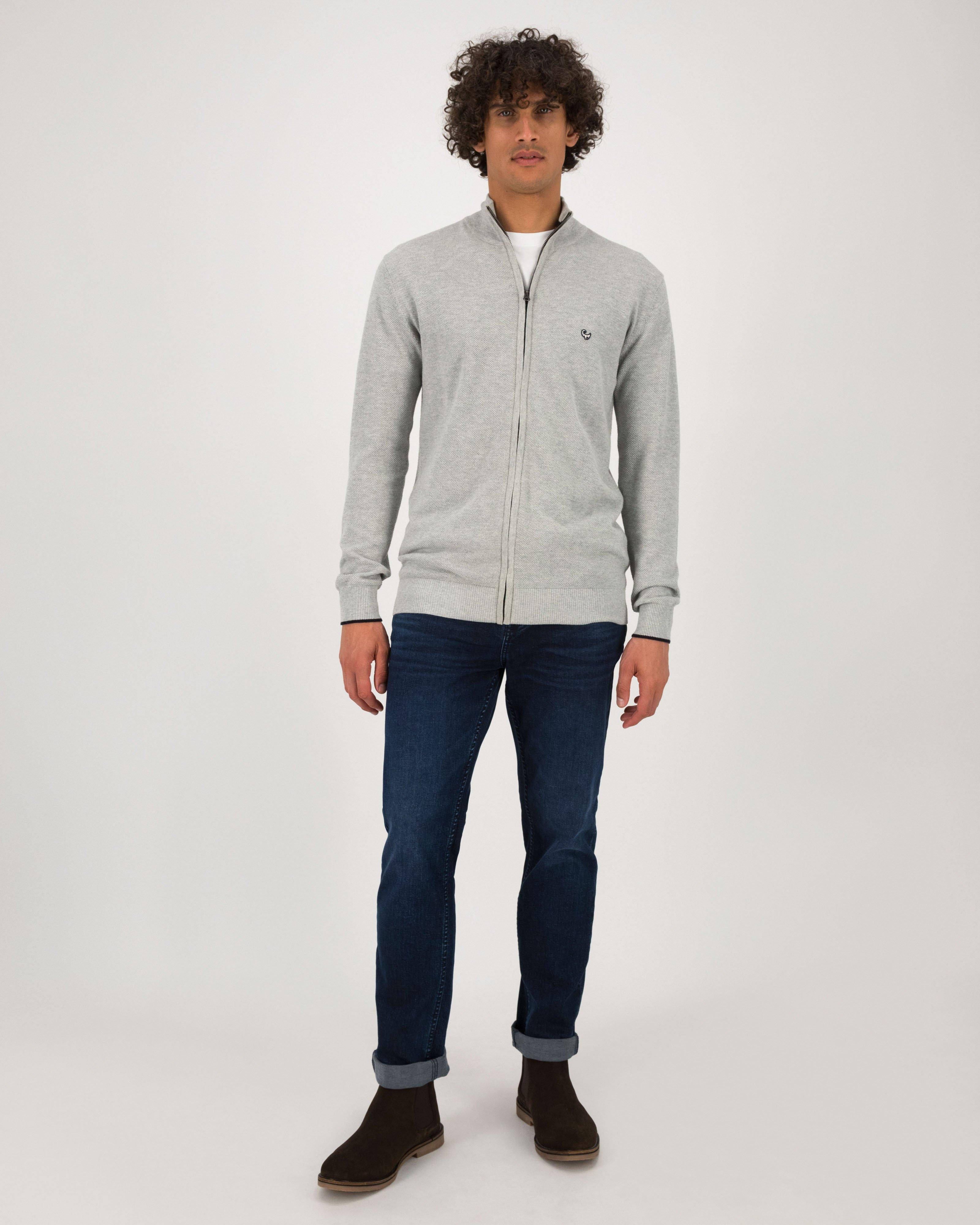 Old Khaki Men’s Zandile Full-Zip Knit Top -  Grey