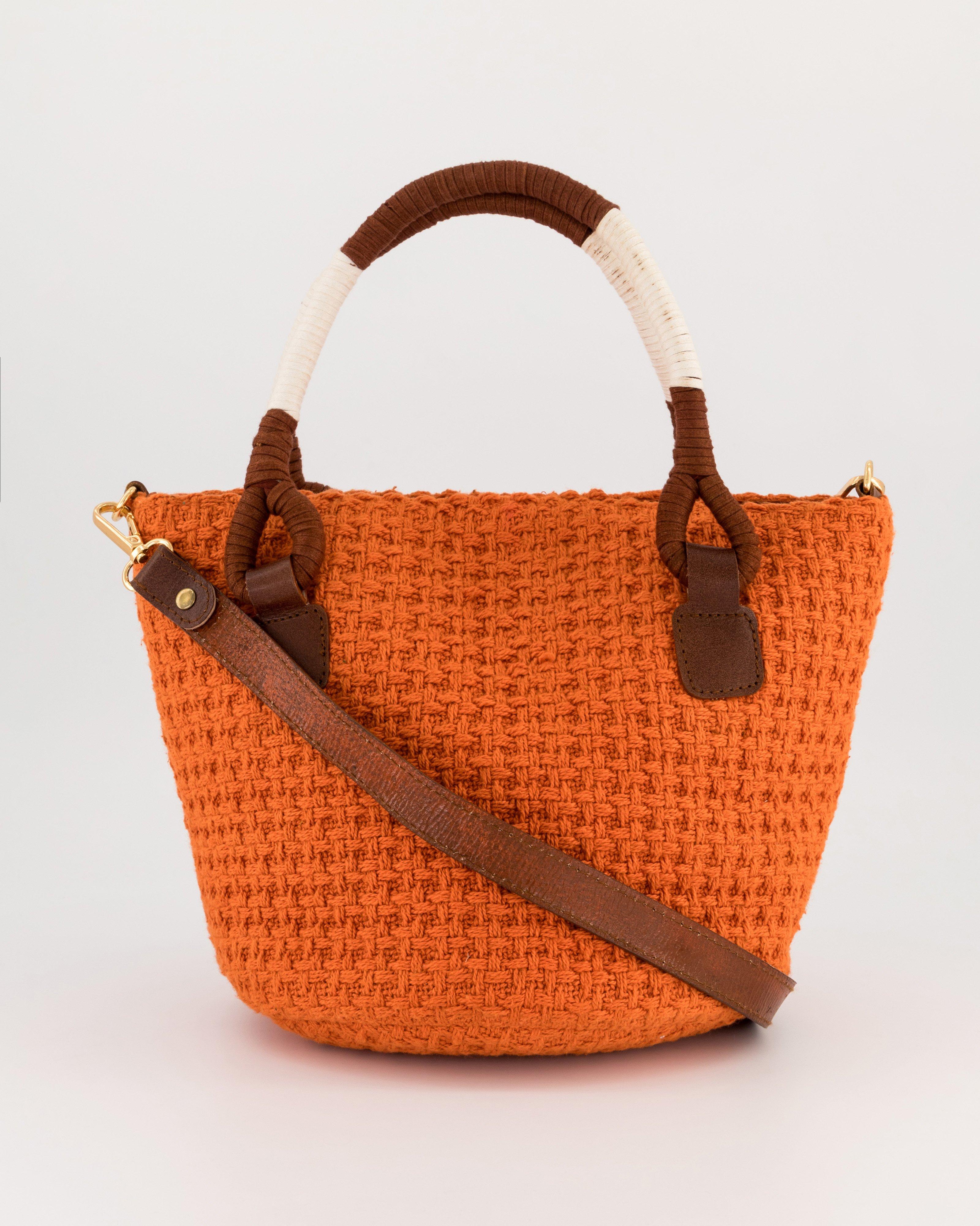Alice Knit Mini Shopper Bag -  Orange