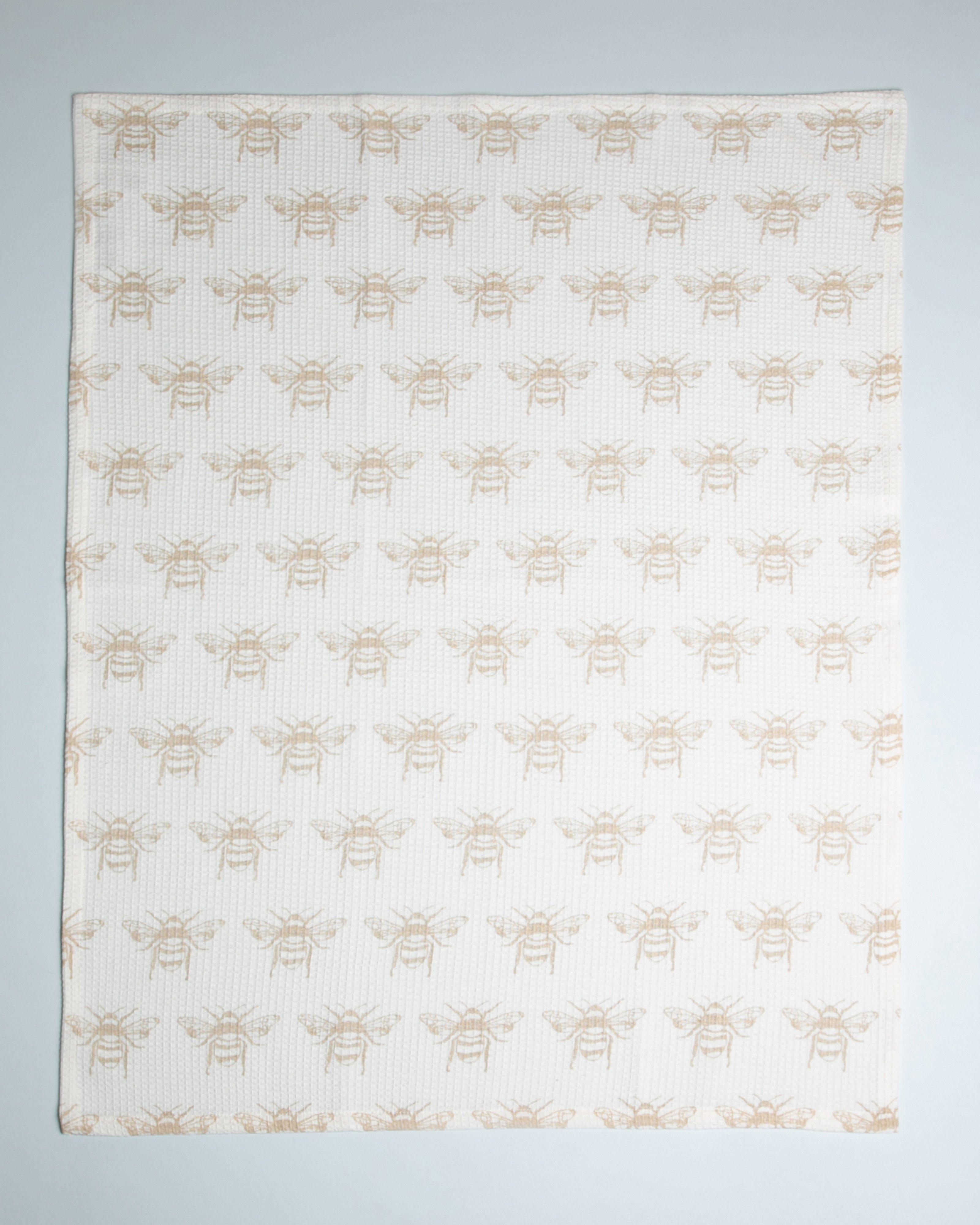 Busy Bee Tea Towel Pack -  Stone