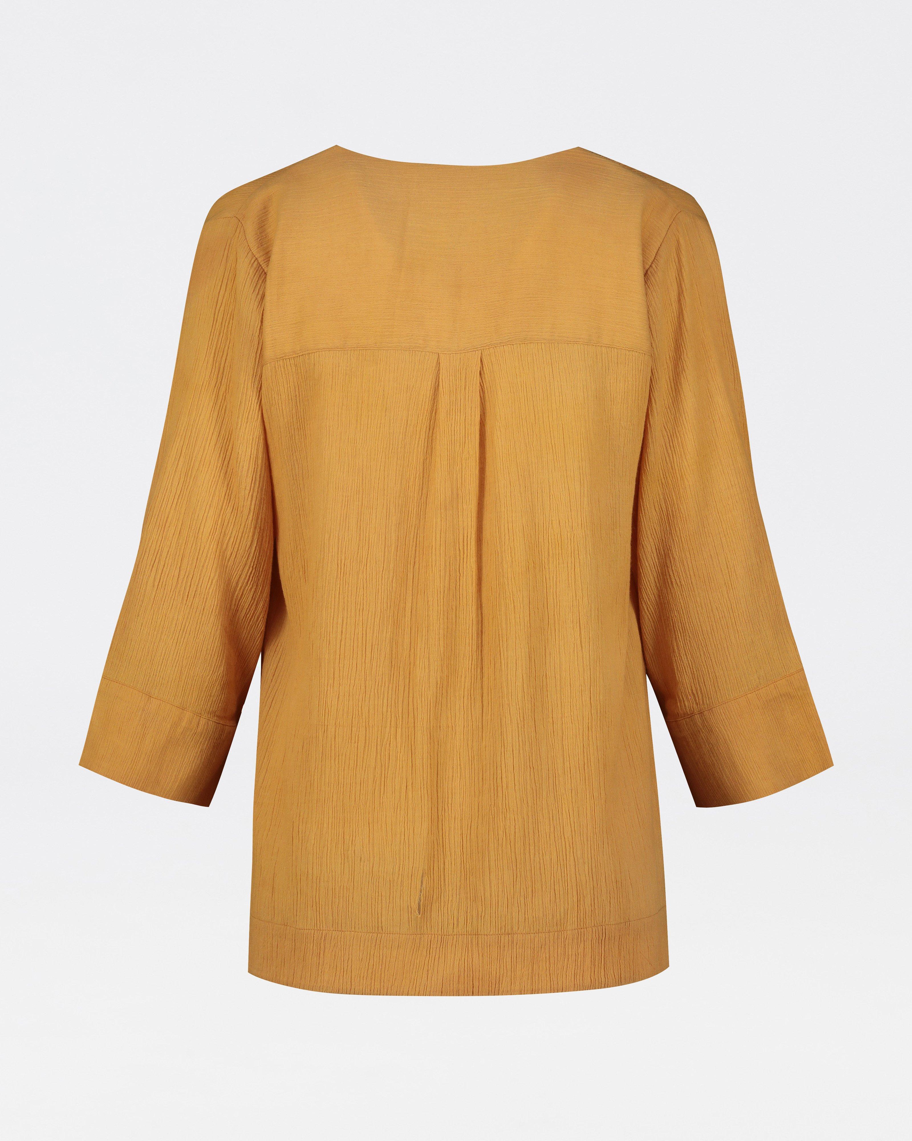 Rare Earth Women’s Edna Textured Blouse -  Ochre