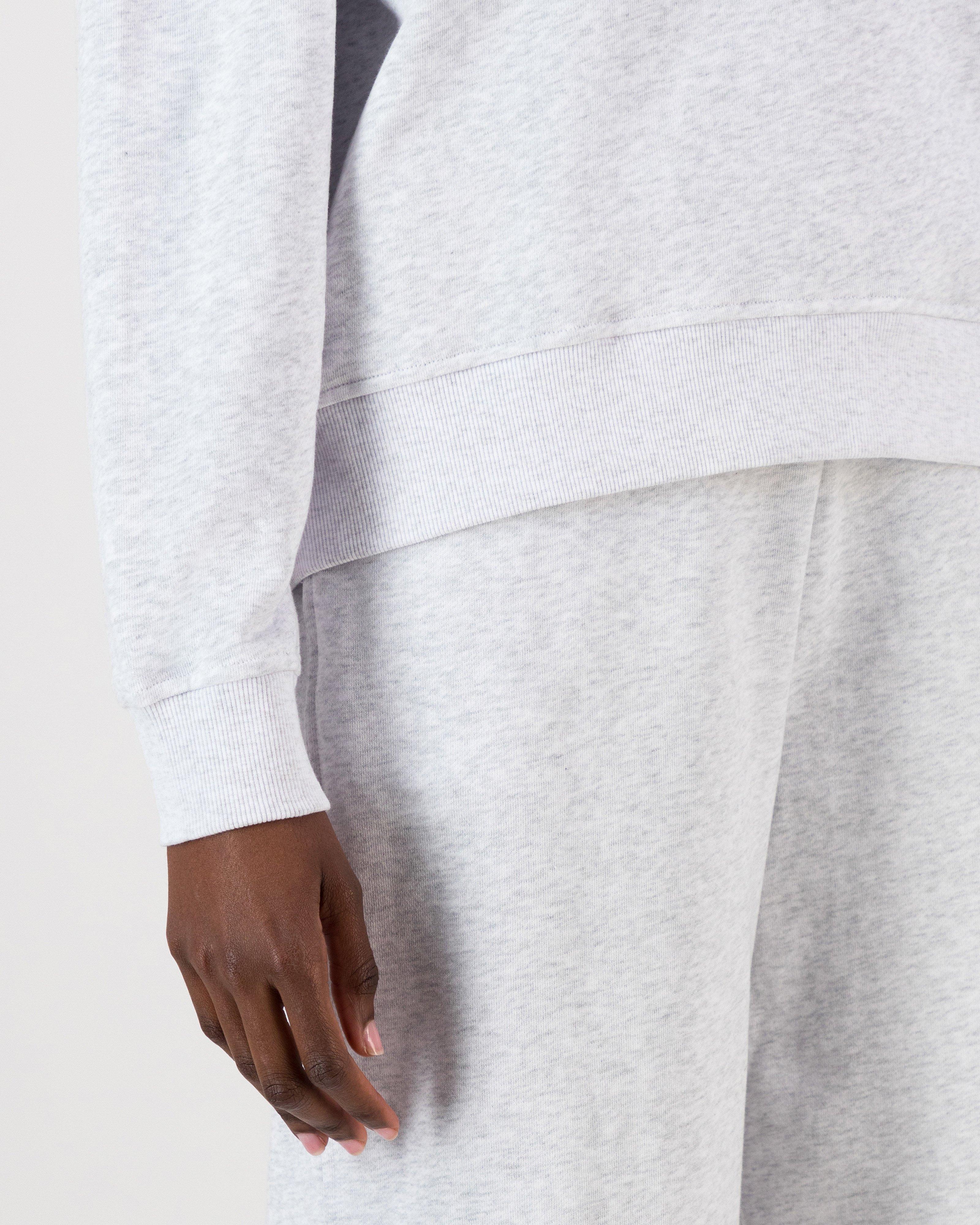 Mosi Melange Sweat Top -  Light Grey