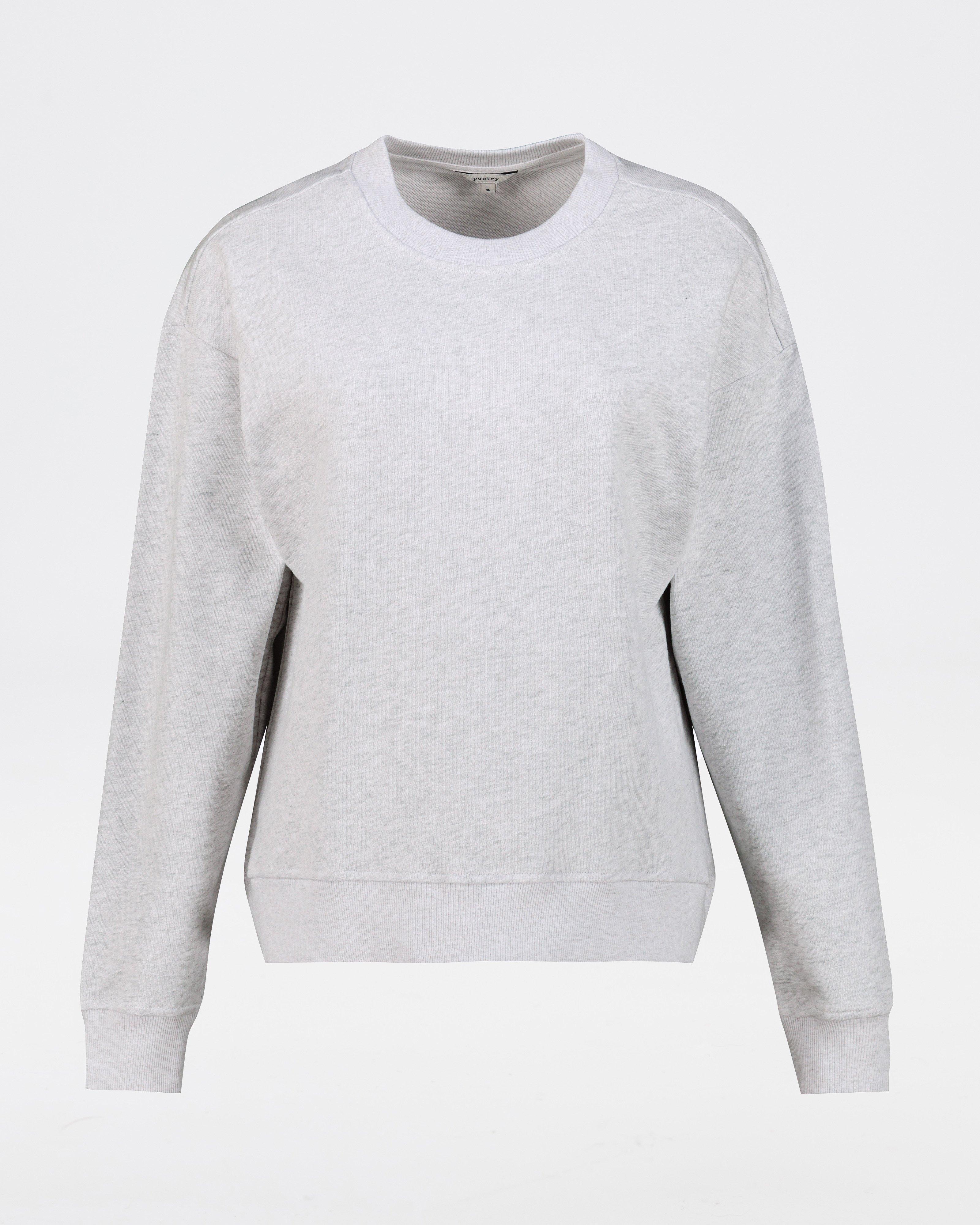 Mosi Melange Sweat Top -  Light Grey