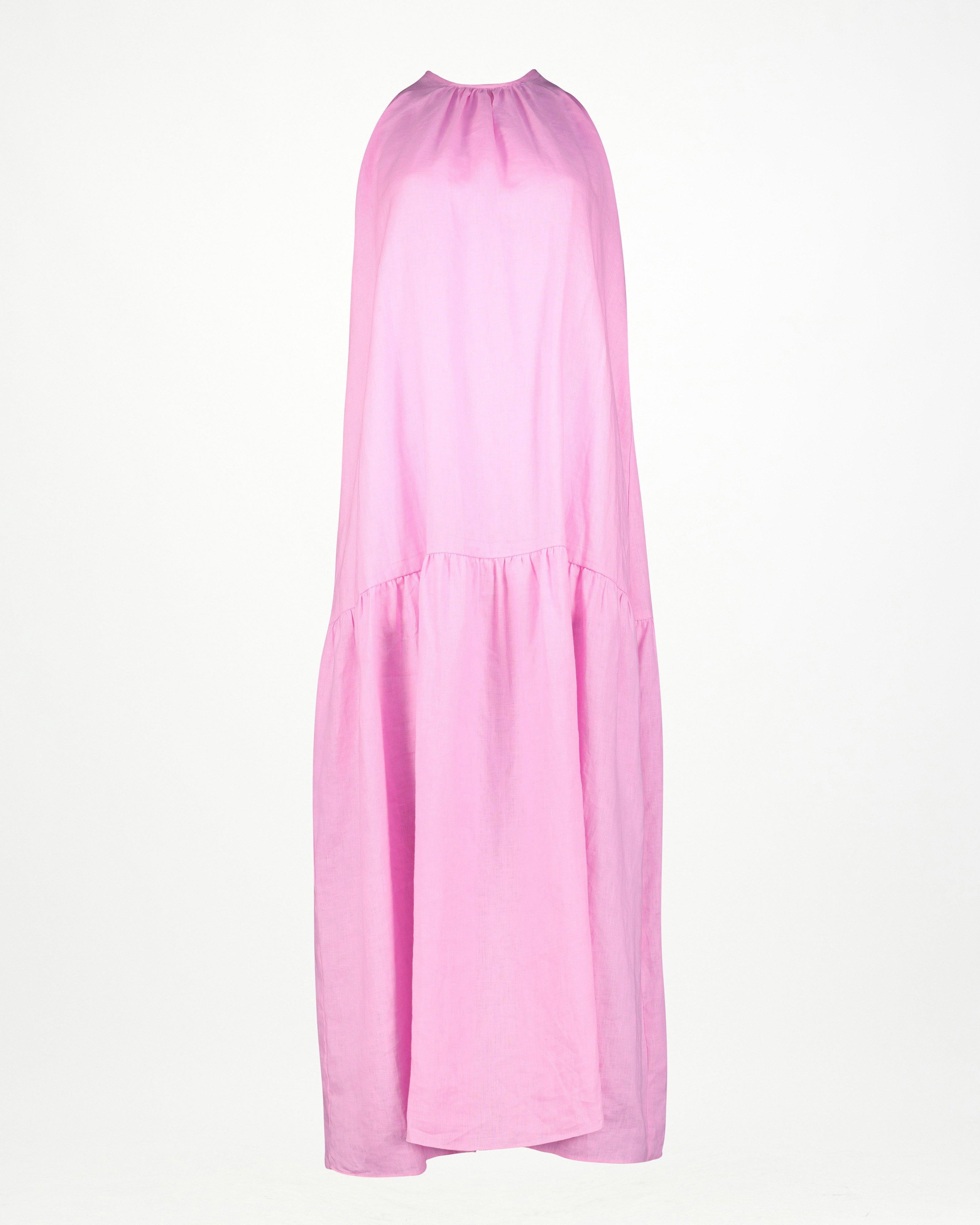 Ann Linen Maxi Dress -  Pink