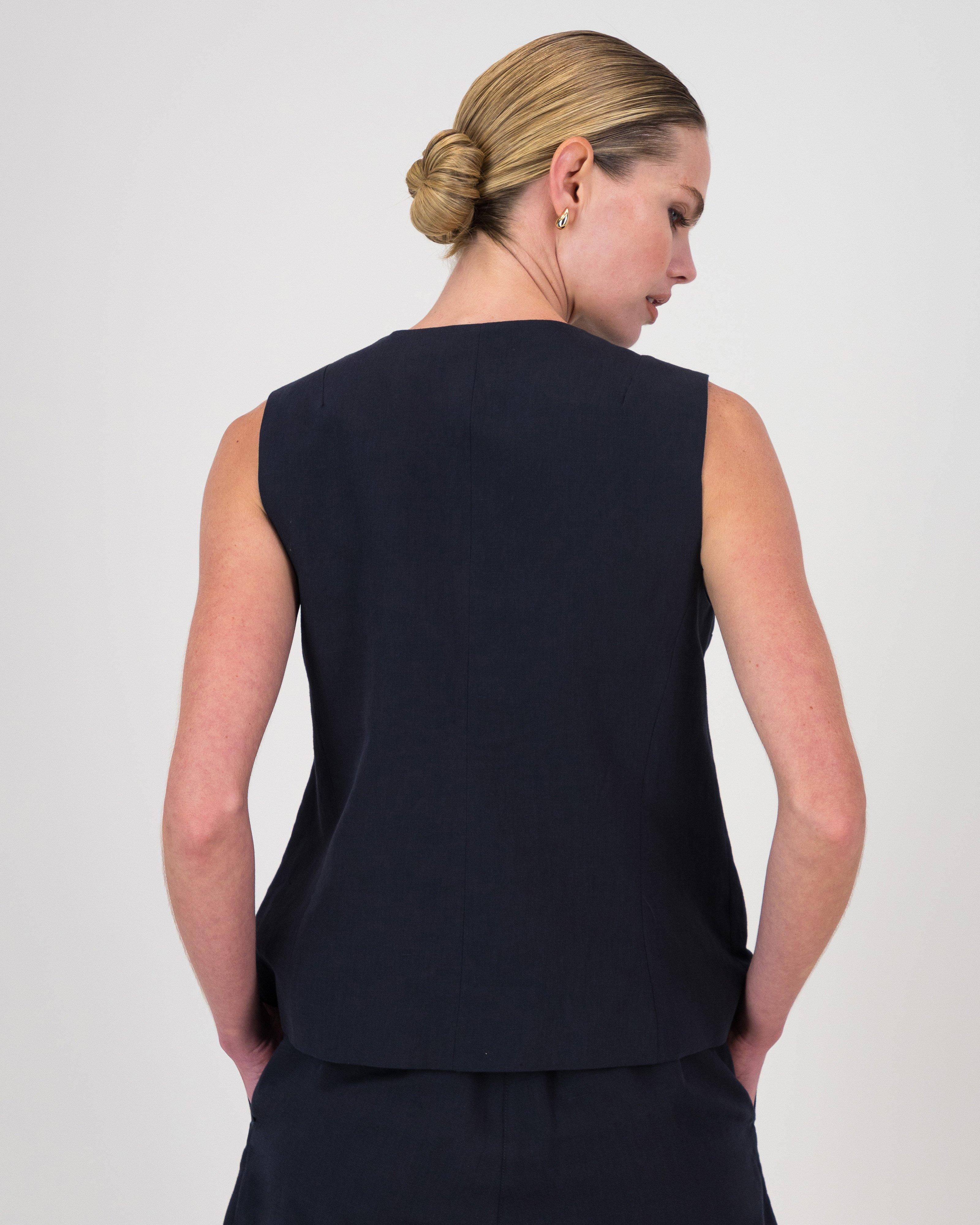 Beniska Linen Blend Tie Waistcoat - Poetry Clothing Store